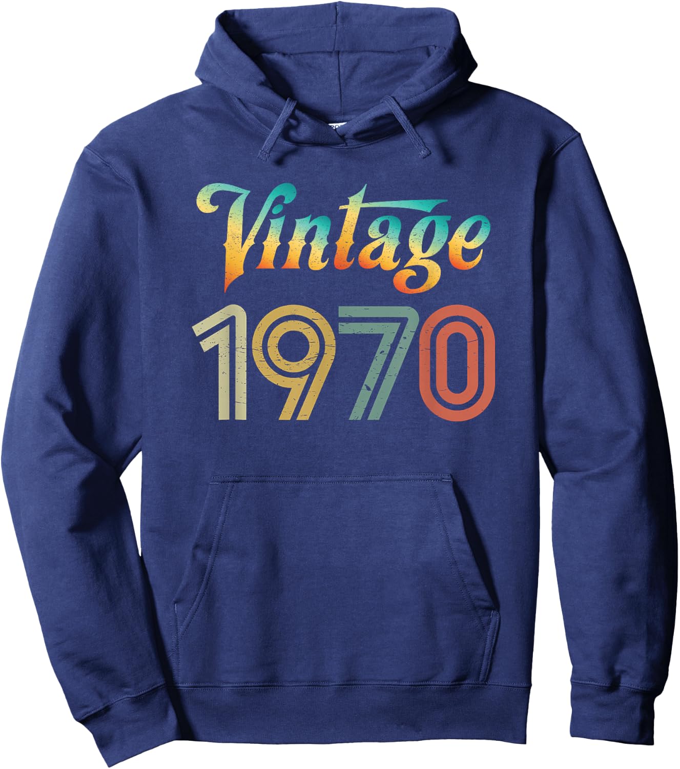 Retro Vintage 1970 Best Birth Year Original Genuine Classic Hoodie - Hoodie | Navy