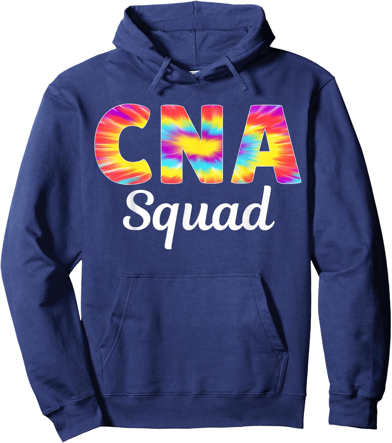CNA Squad Certified Nursing Assistant Tie Dye Cute Hoodie - Hoodie | Navy
