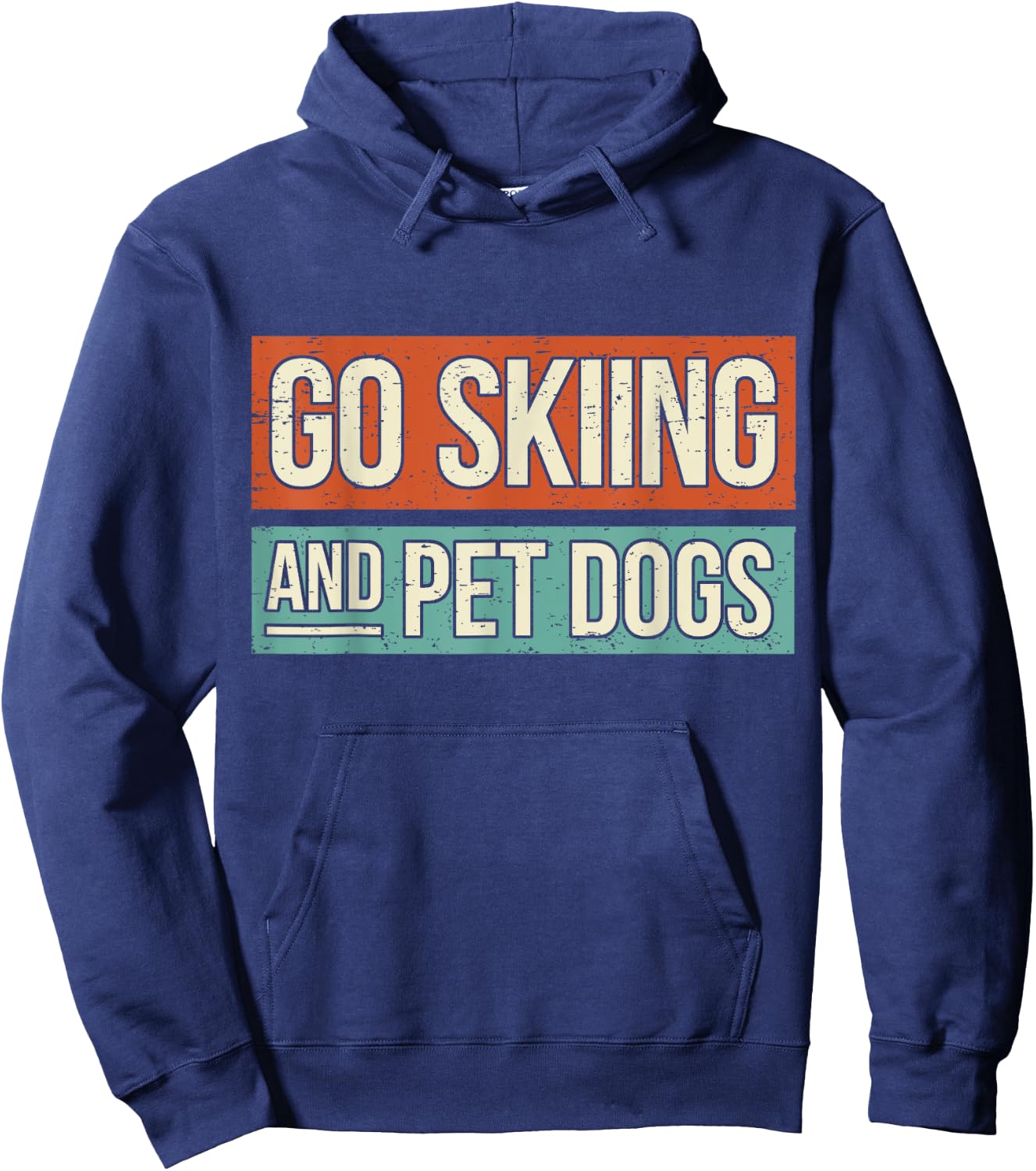 Ski Go Skiing And Pet Dogs - Skier Hoodie - Hoodie | Navy
