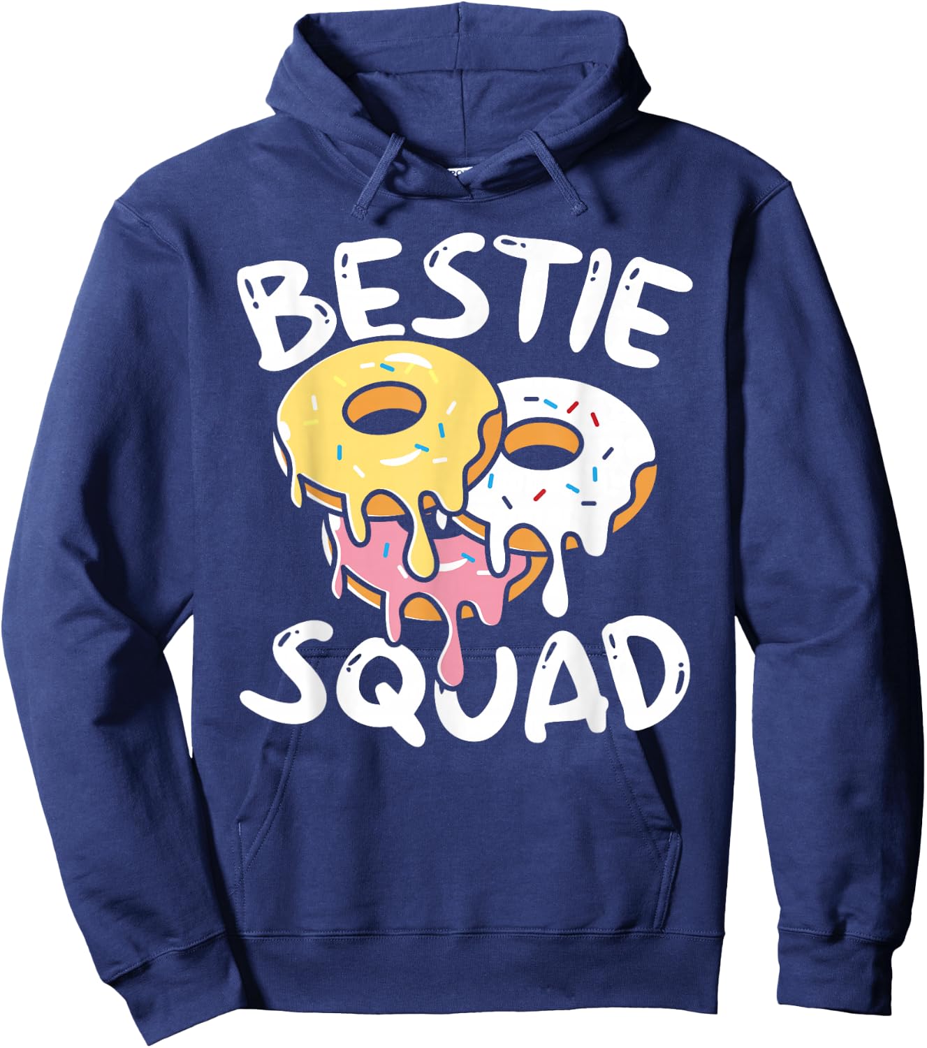 Bestie Squad Donuts Sweet Food Girl Best Friend Hoodie - Hoodie | Navy