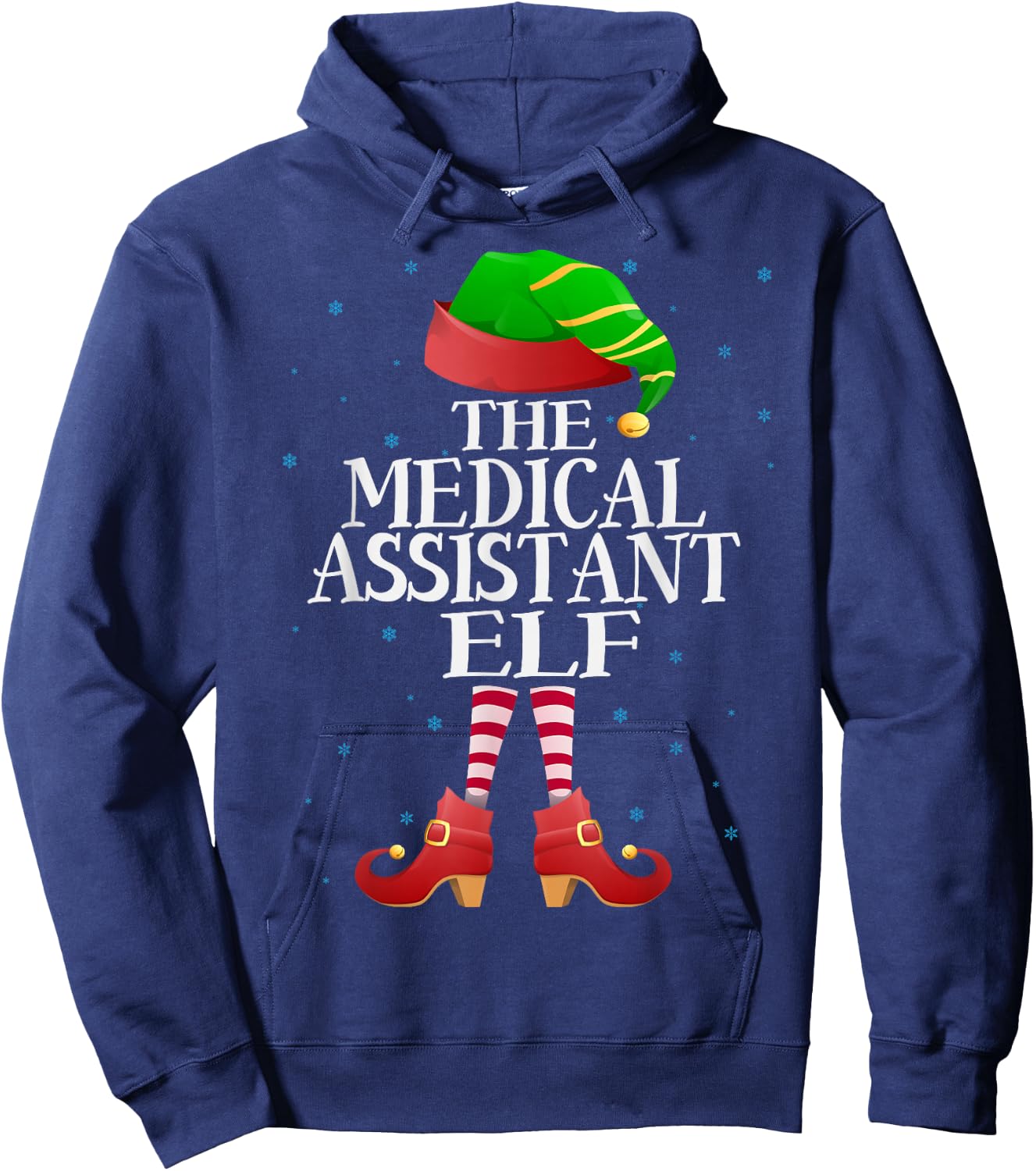 Medical Assistant Elf Funny Matching Pajama Group Christmas Hoodie - Hoodie | Navy