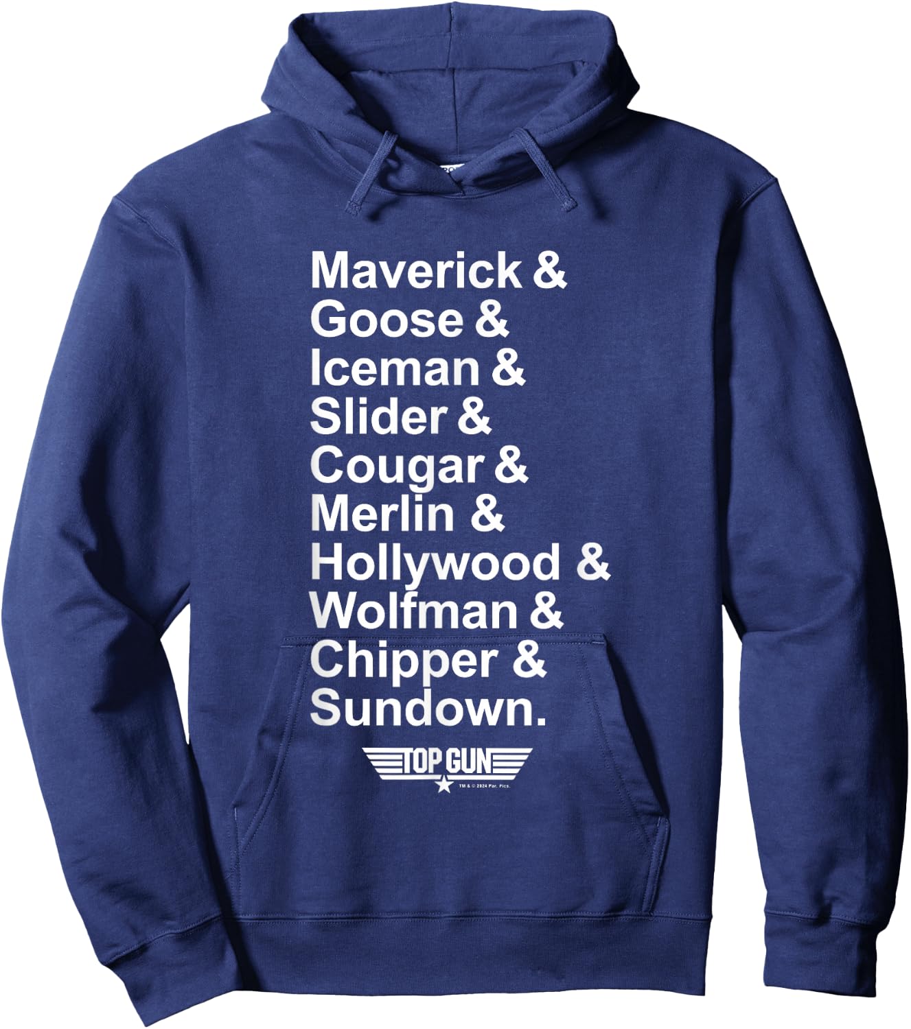 Top Gun Maverick & Goose & Iceman & Slider All Names Logo Hoodie - Hoodie | Navy