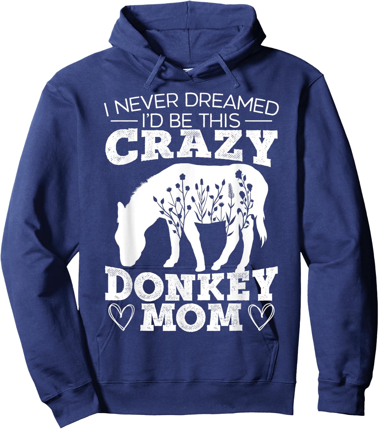 Mom Donkey Lover Horse Animal Donkey Mom Hoodie - Hoodie | Navy
