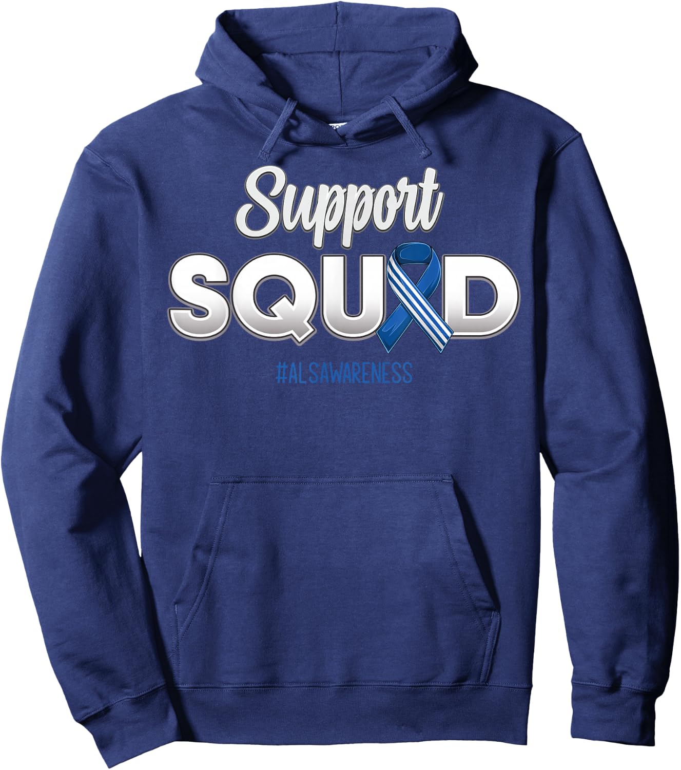 Support Squad ALS Awareness Hope Strong Women Kids Hoodie - Hoodie | Navy