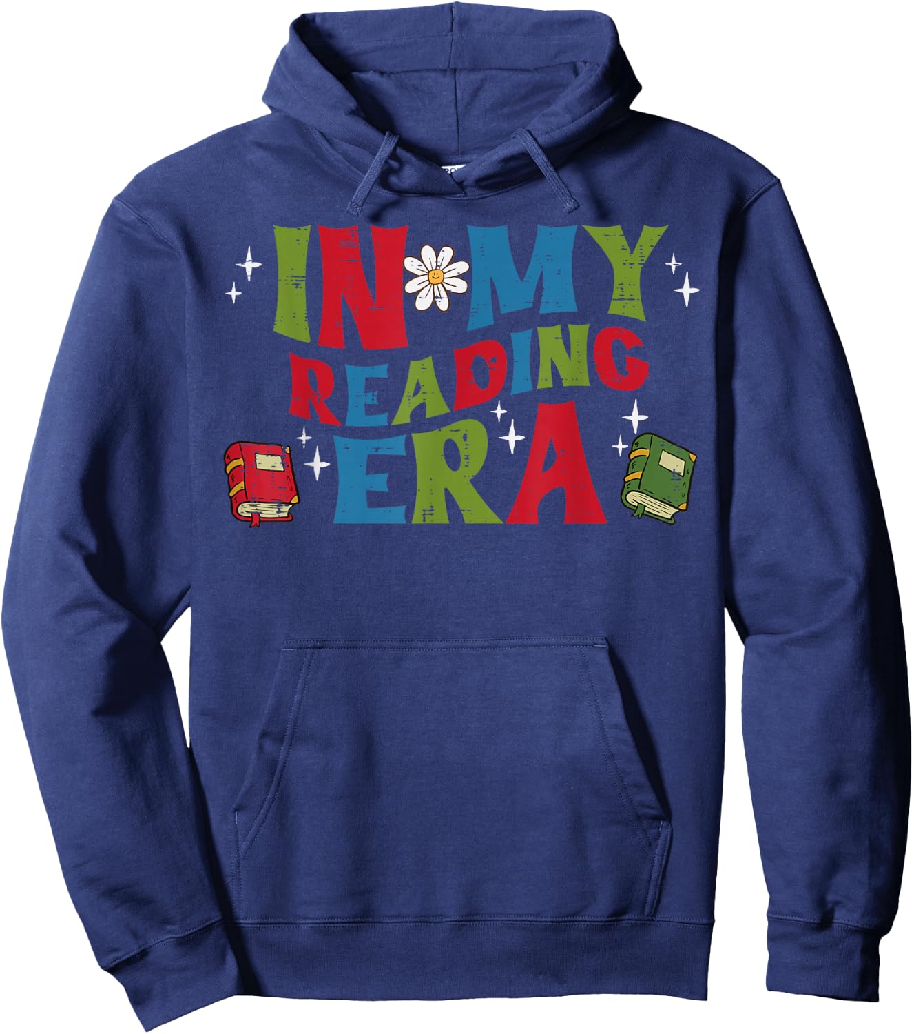 In My Reading Era Read Book Librarian Teacher Men Women Kids Hoodie - Hoodie | Navy