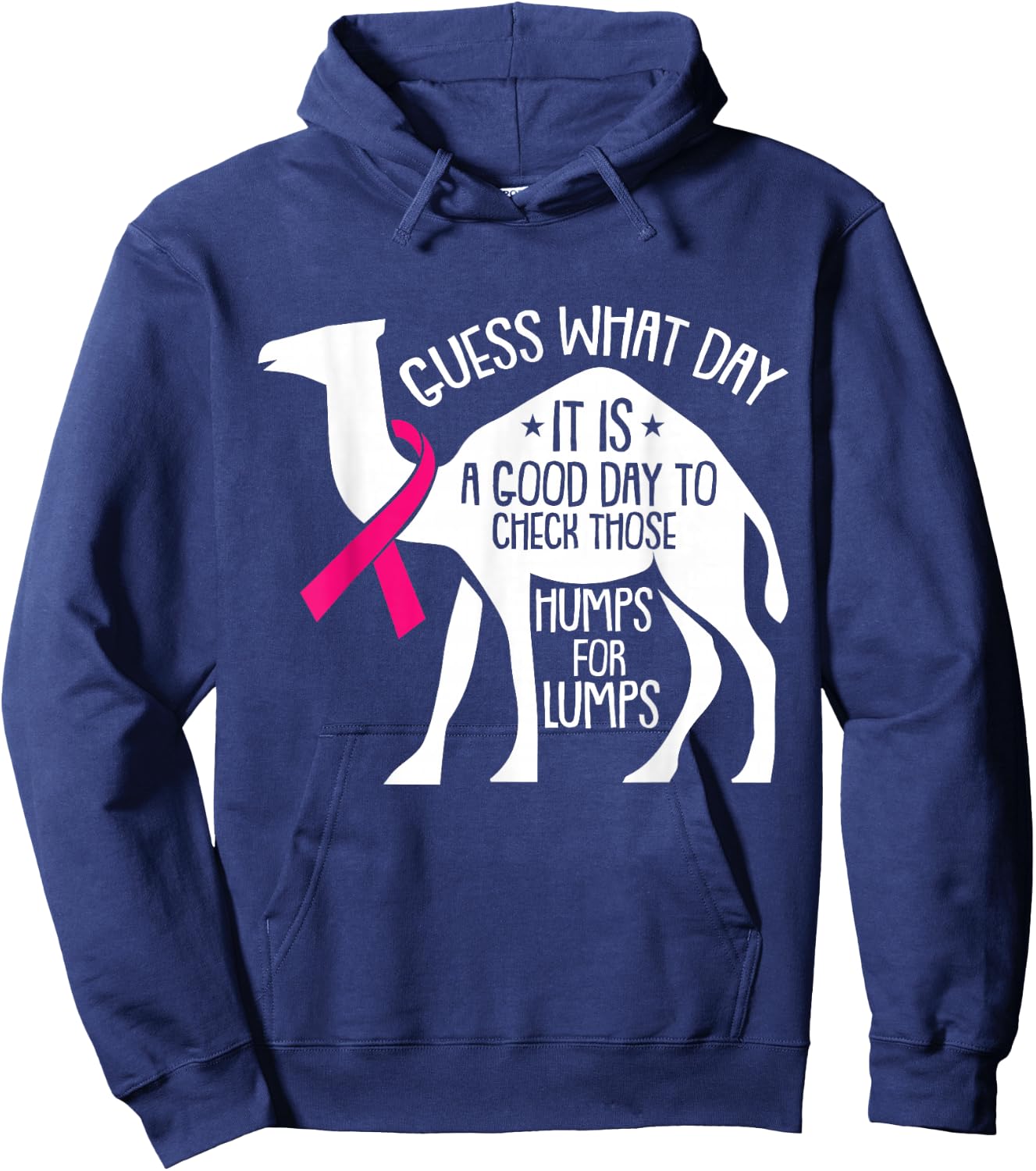 Check Those Humps Lumps Breast Cancer Awareness Warrior Hoodie - Hoodie | Navy