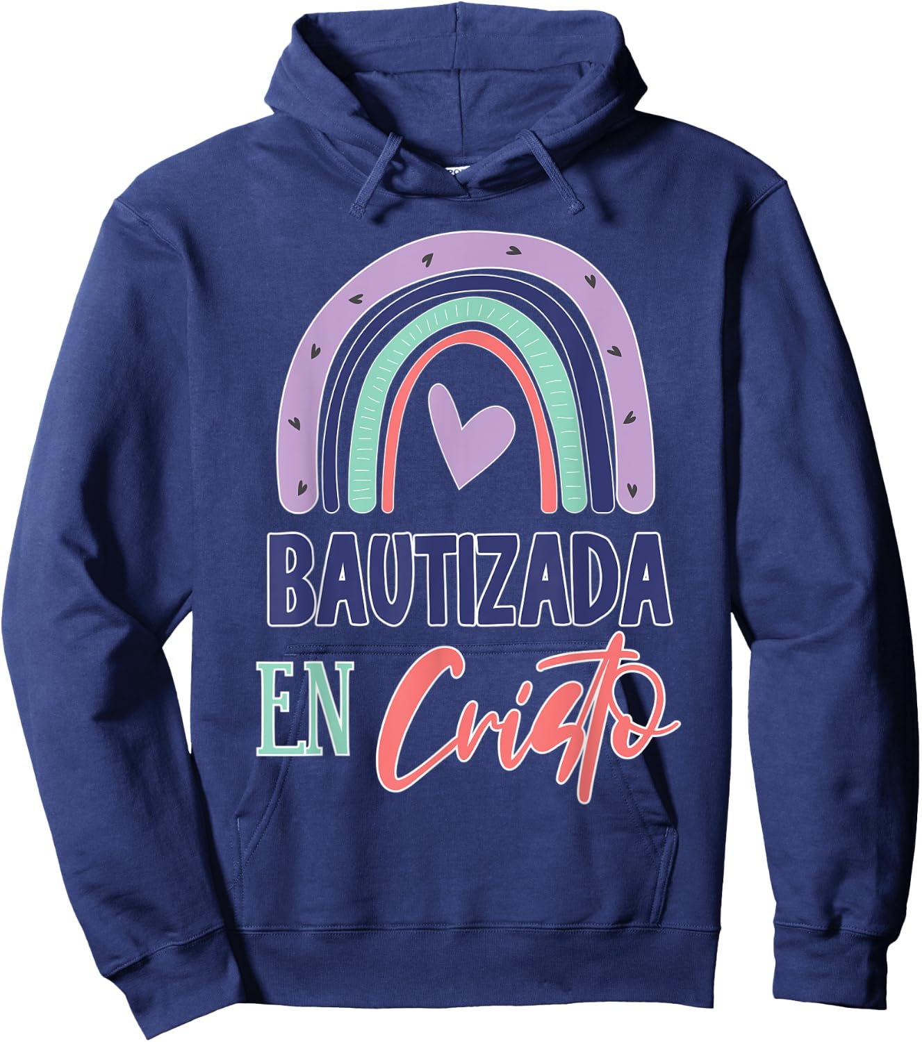 Cute Bautizada En Cristo Bautismo Bautizo Hoodie - Hoodie | Navy
