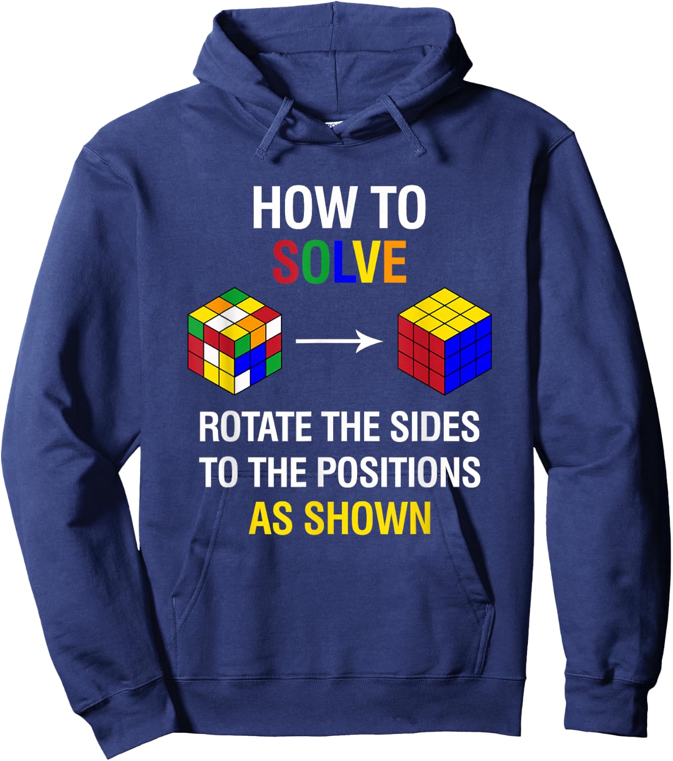 How To Solve Competitive Puzzle Funny Speed Cubing Math Kids Hoodie - Hoodie | Navy