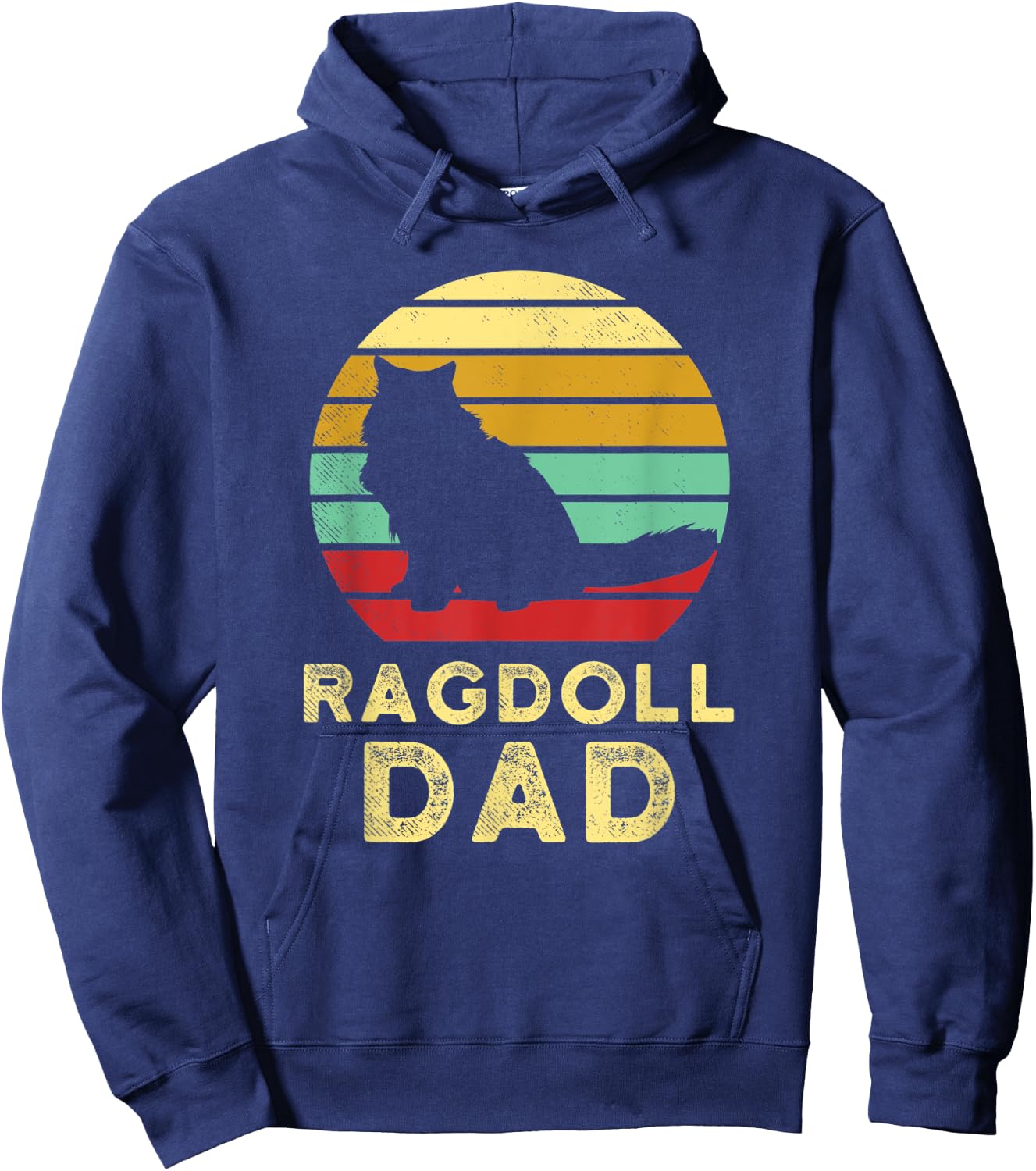 Retro Ragdoll Dad Vintage Ragdoll Cat Dad Rag Doll Cat Dad Women Hoodie - Hoodie | Navy