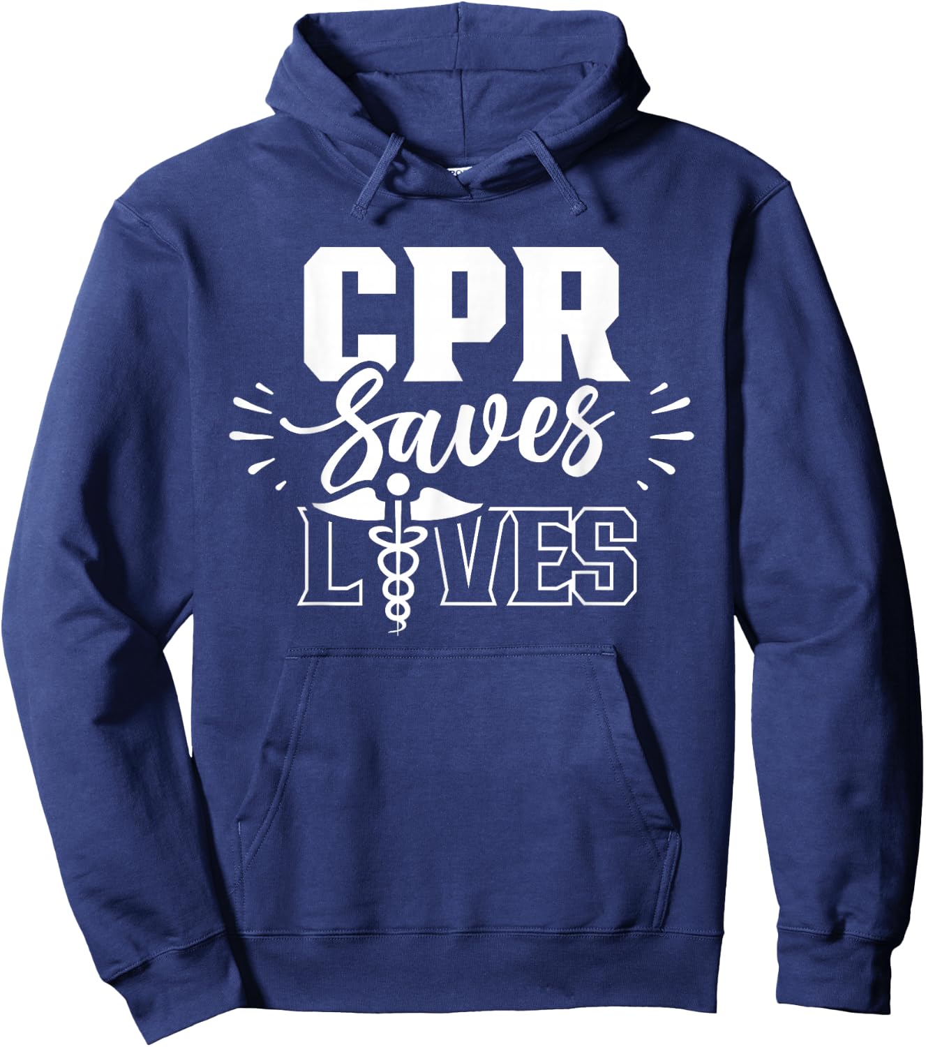 Cpr Saves Lives Ems Emergency Medical Responder Emr Emt Hoodie - Hoodie | Navy