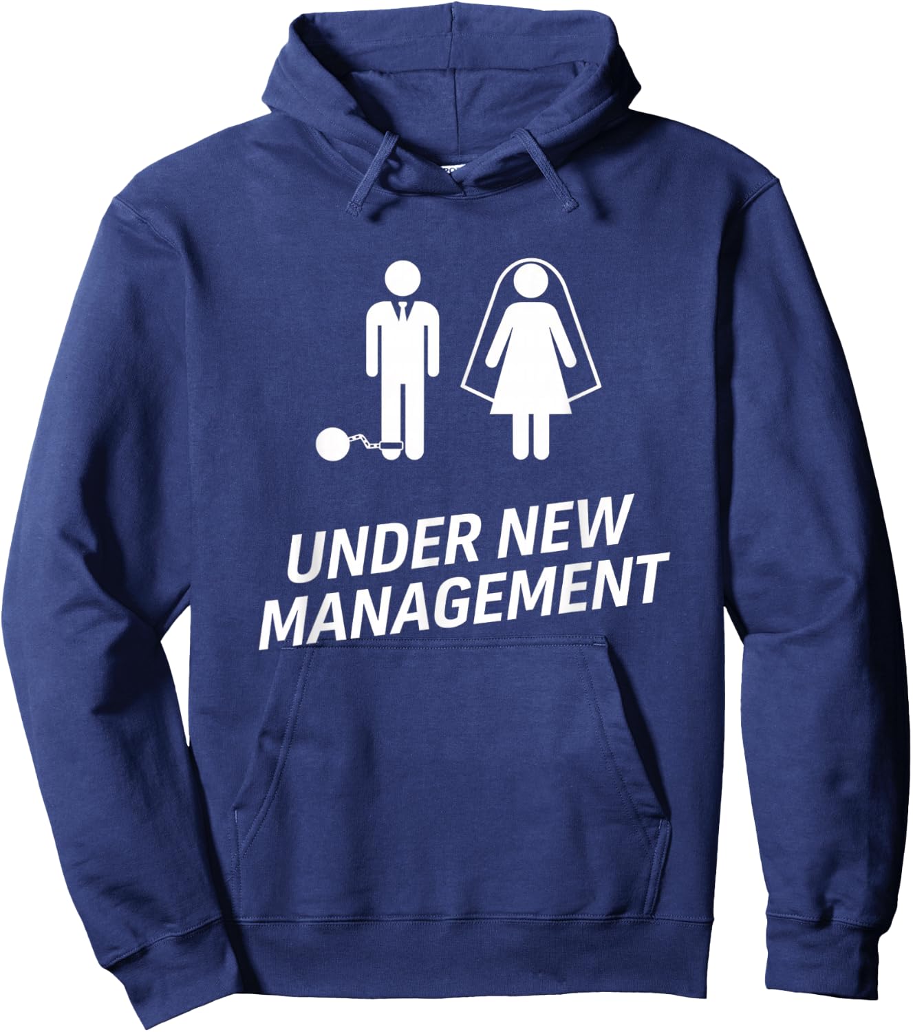 Under New Management Funny Wedding Husband Ball and Chain Gg Hoodie - Hoodie | Navy