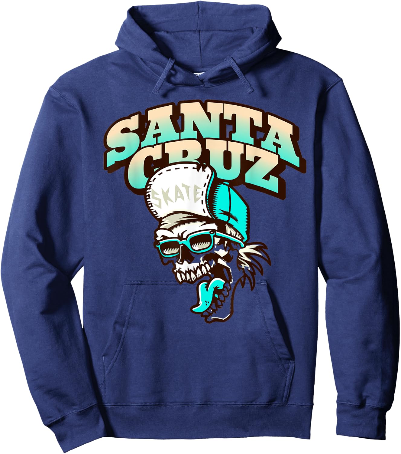 Classic California Skater Santa Cruz Hoodie - Hoodie | Navy