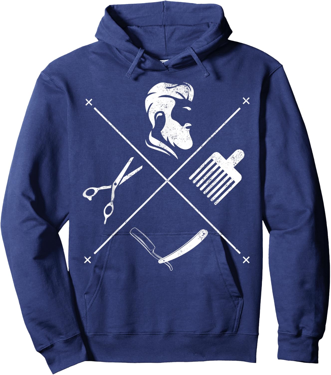 Barber Barbershop - Hairdresser Hairstylist Barber Hoodie - Hoodie | Navy