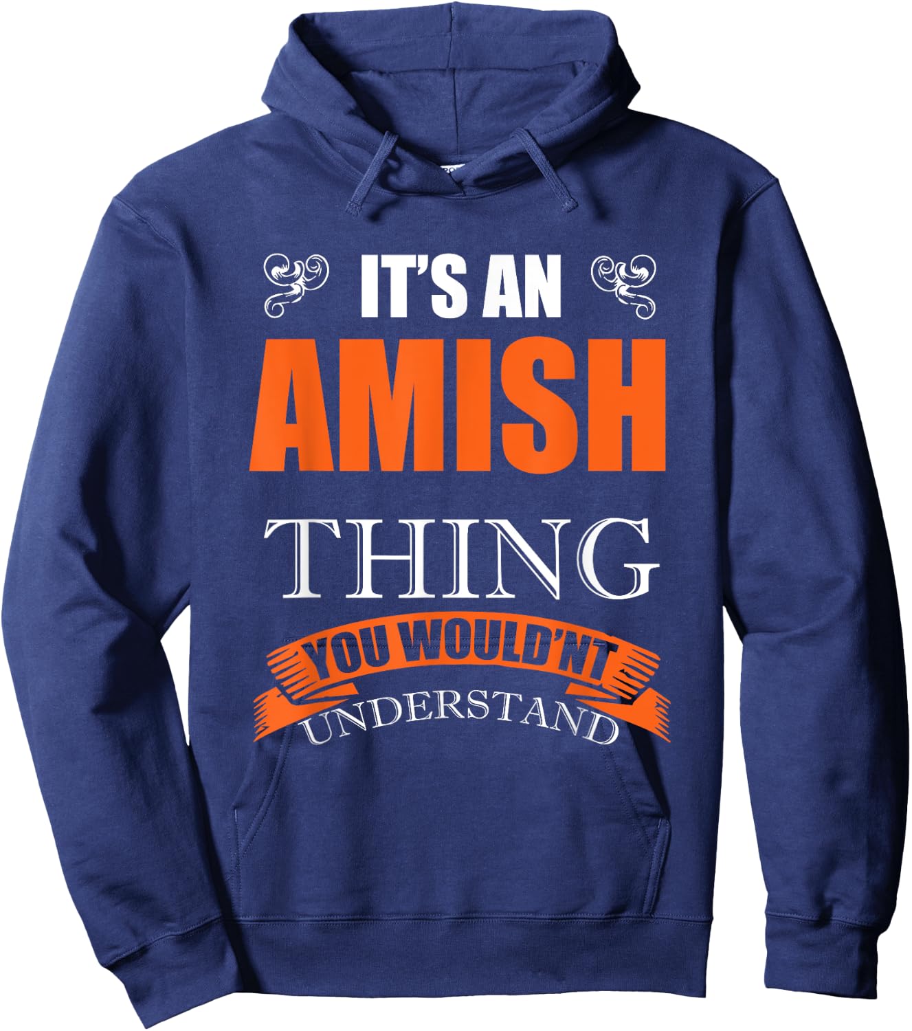 Bearded Man Amish Beard Hoodie - Hoodie | Navy