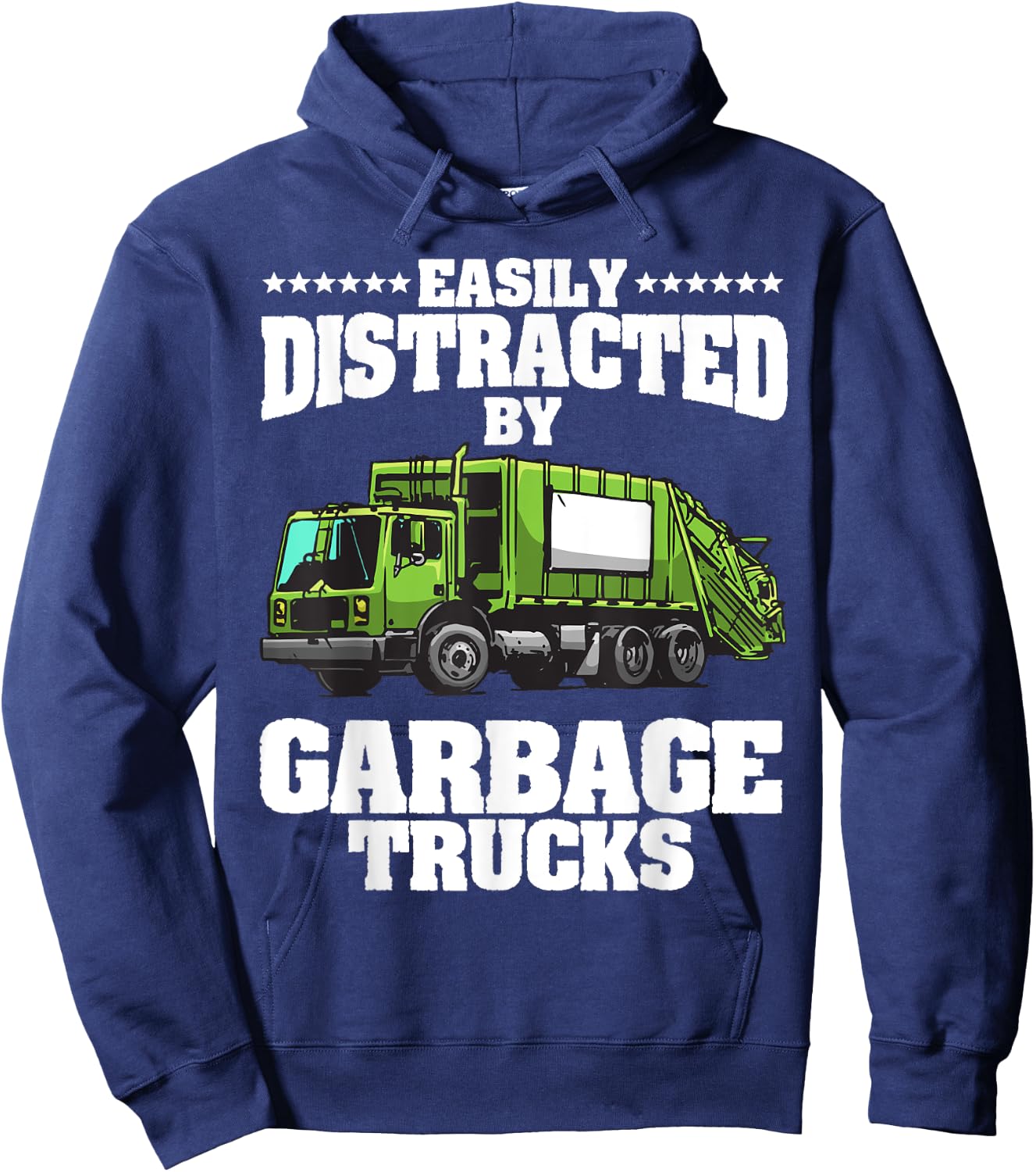 Funny Garbage Trucks Design Kids Men Women Trash Truck Lover Hoodie - Hoodie | Navy