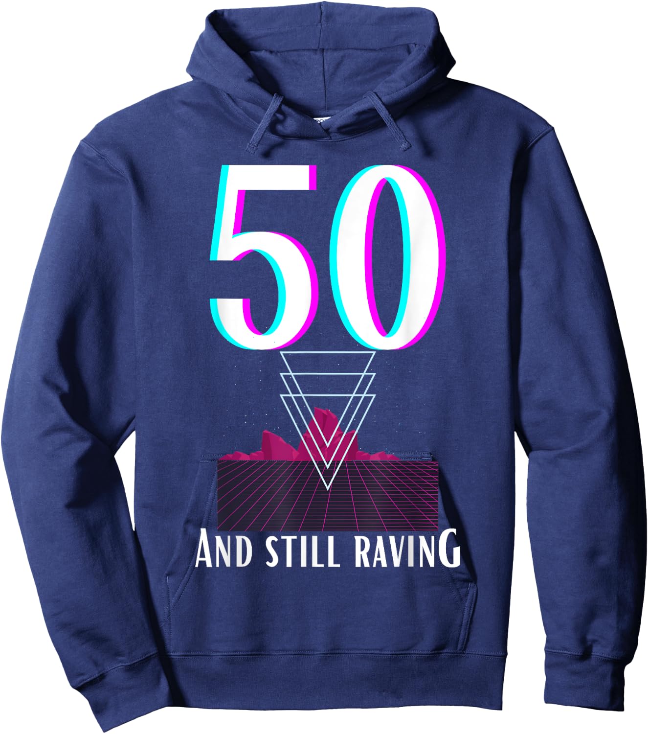 50th Anniversary for Ravers for a 50 year old raver Hoodie - Hoodie | Navy