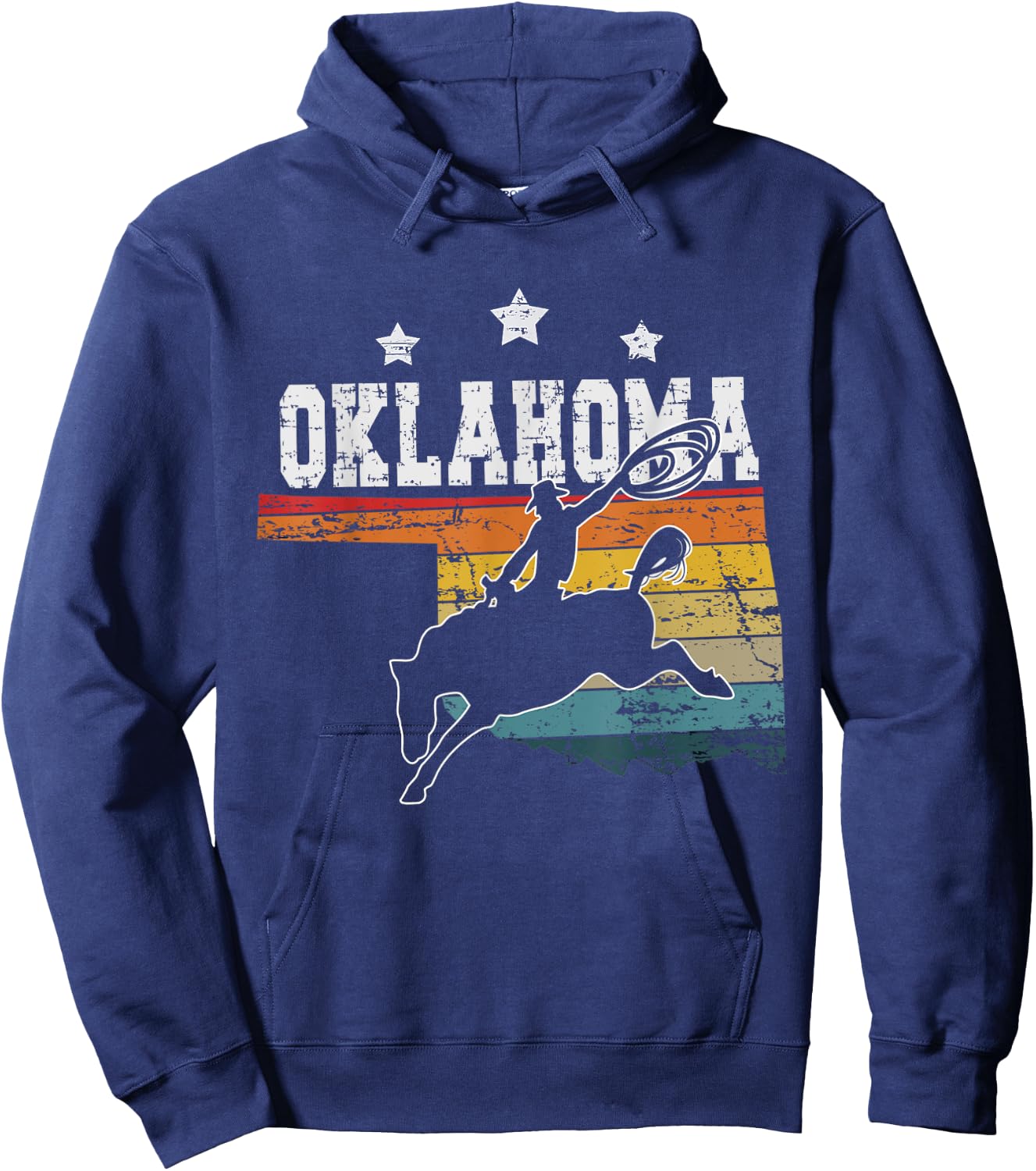Vintage Oklahoma Rodeo Hoodie - Hoodie | Navy