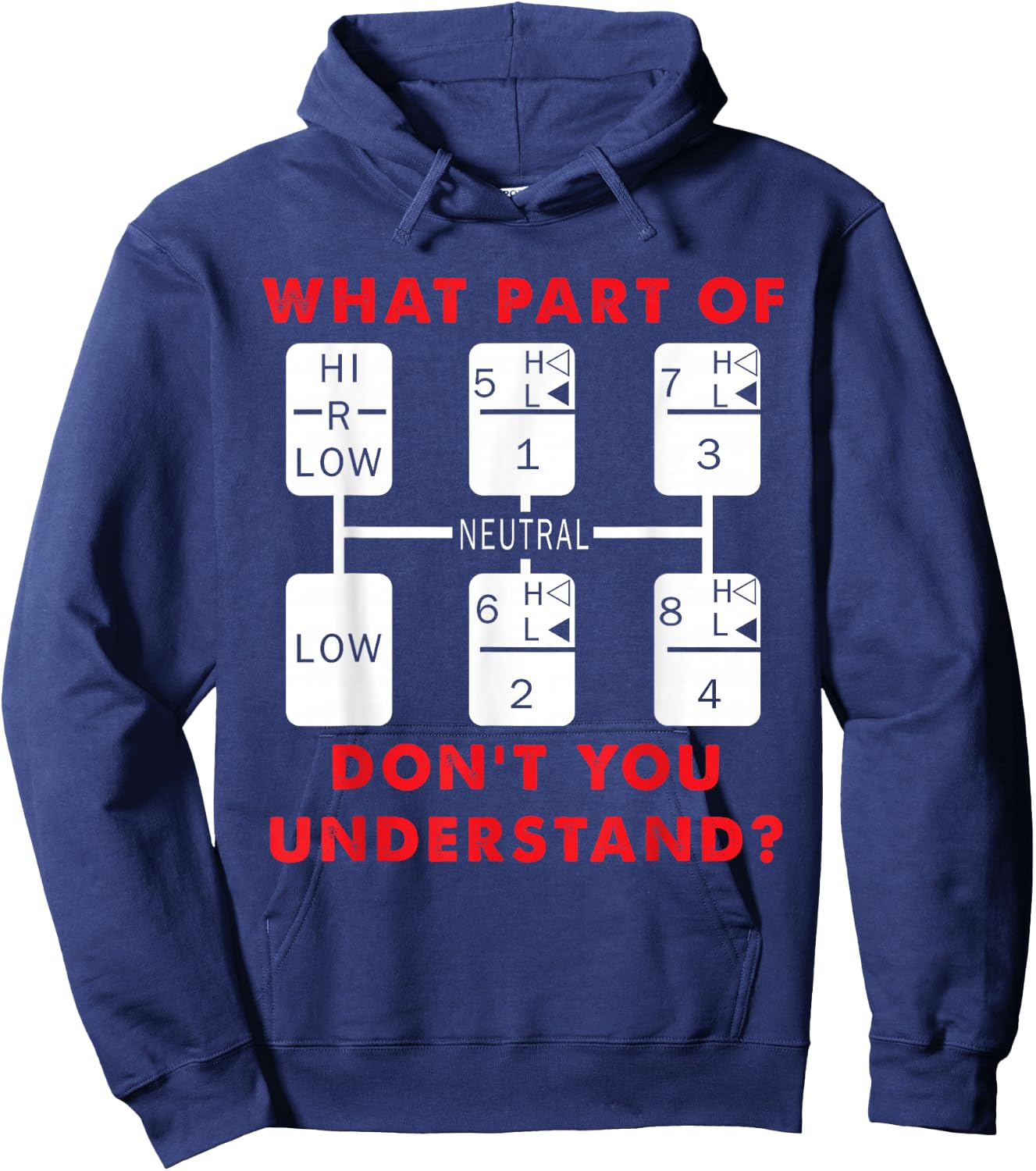 Funny Trucker Design Diesel Trailer Gift Hoodie - Hoodie | Navy