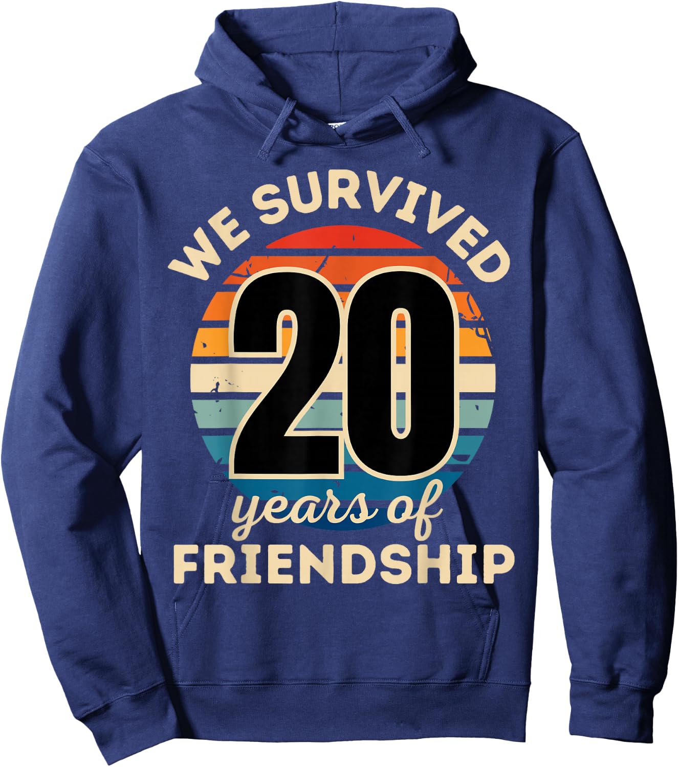 Celebrating 20 YEARS OF FRIENDSHIP Funny Group Matching Hoodie - Hoodie | Navy