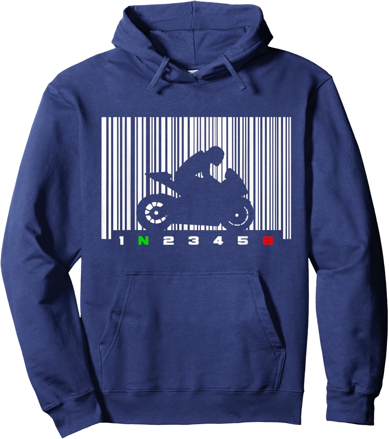 Barcode Motorcycle Hoodie - Hoodie | Navy