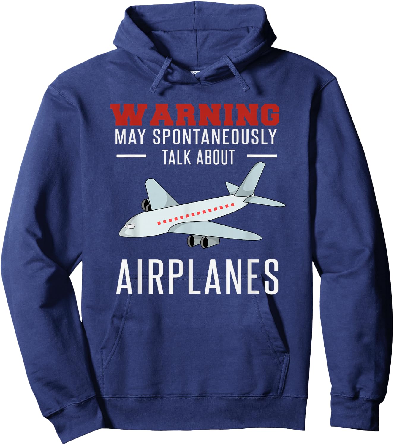 May Spontaneously Talk About Airplanes Pilot Aviator Gift Hoodie - Hoodie | Navy