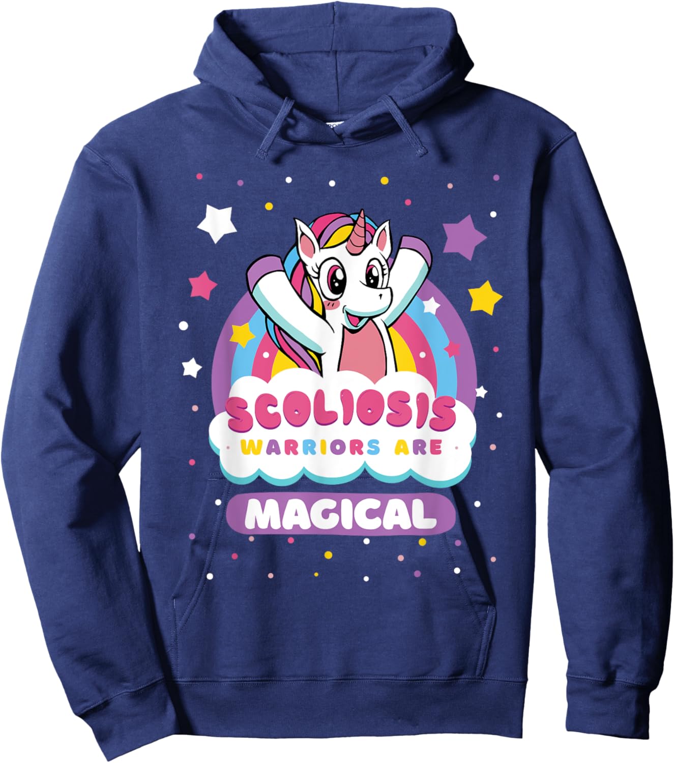Scoliosis Warriors Are Magical Scoliosis Surgery Recovery Hoodie - Hoodie | Navy