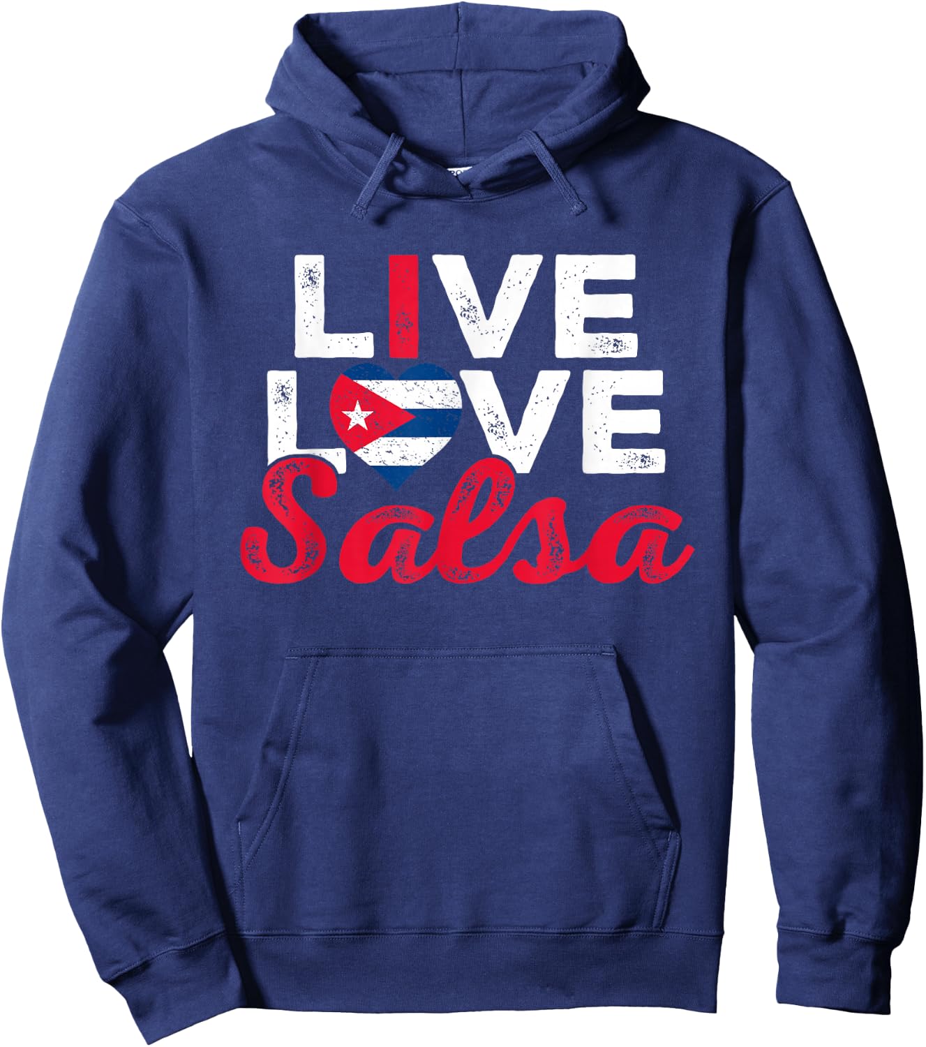 Funny Cuba Salsa Lover Graphic Women Girls Cuban Salsa Dance Hoodie - Hoodie | Navy