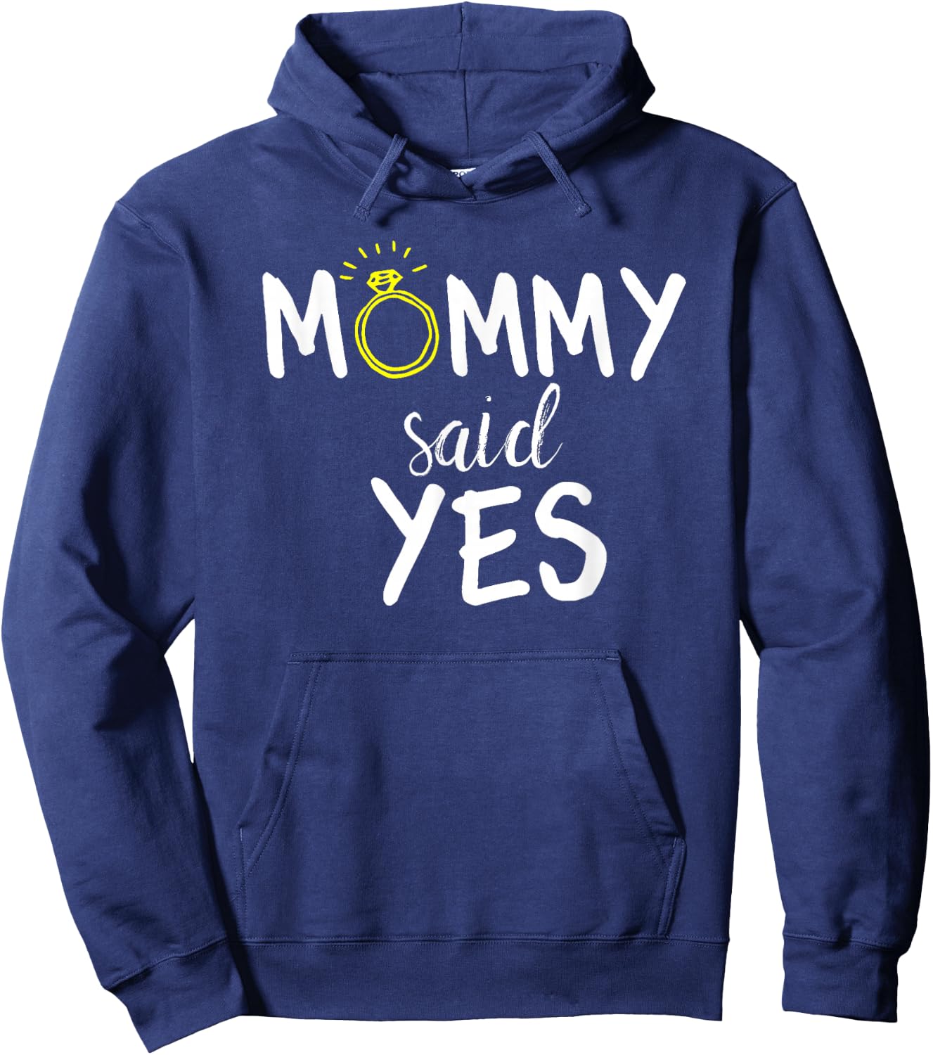 Mommy Said Yes Kids Engagement Hoodie - Hoodie | Navy