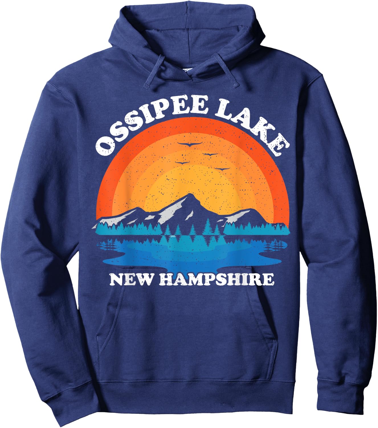 Vintage Family Vacation Retro New Hampshire Ossipee Lake Hoodie - Hoodie | Navy