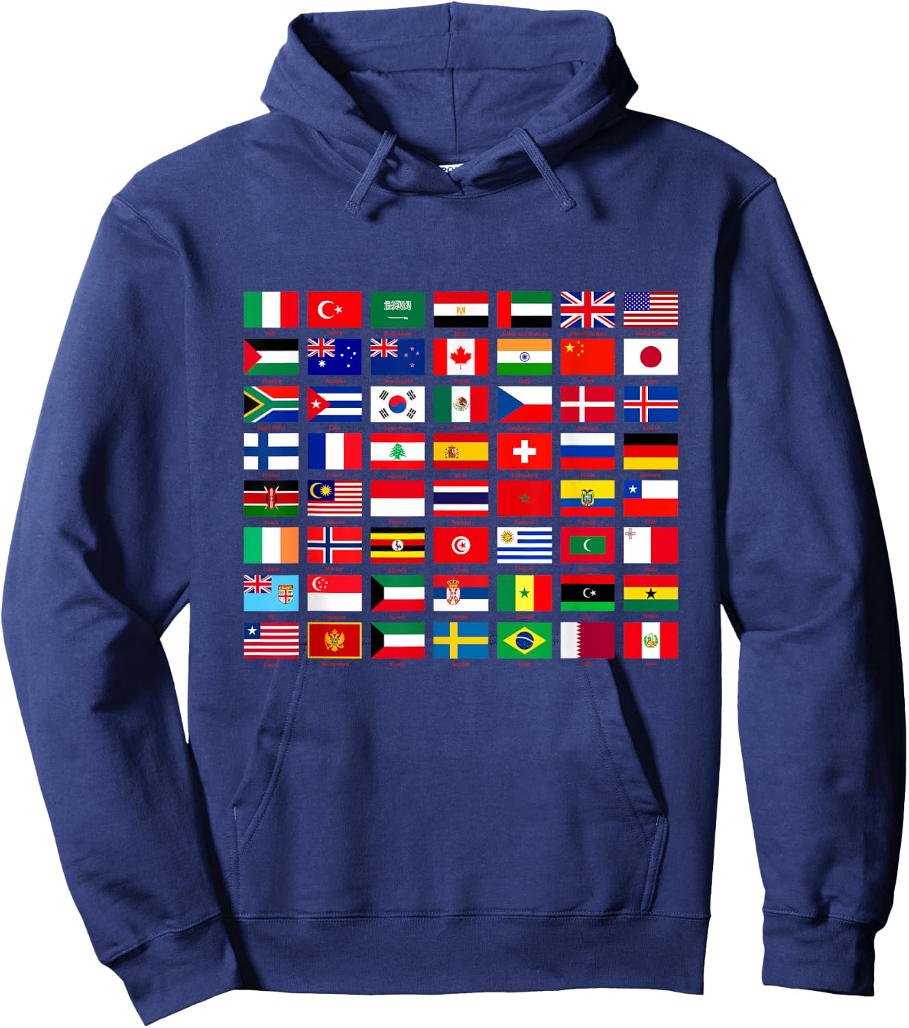 Flags of the Countries of the World Graphic Cool Designs Hoodie - Hoodie | Navy