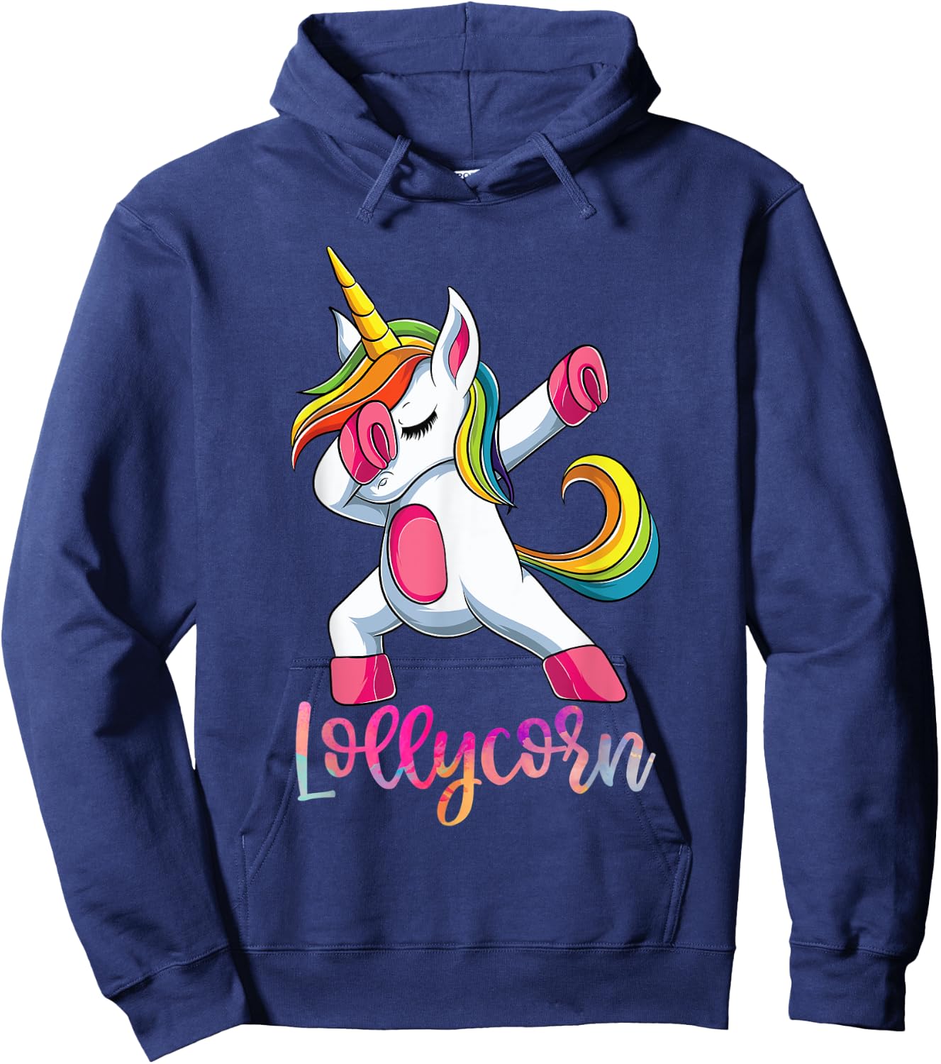 Lollycorn Lolly Unicorn Shirt, Mothers Day Grandma Hoodie - Hoodie | Navy
