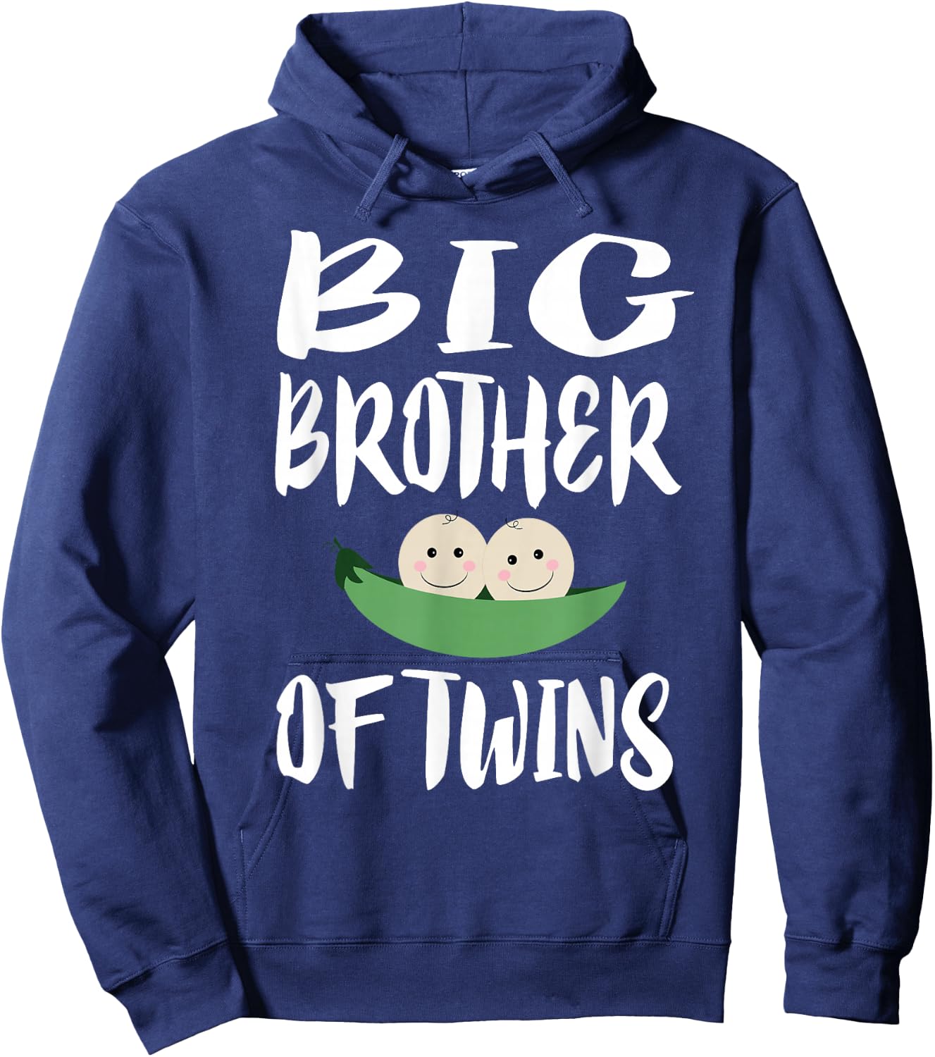 Big Brother Of Twins Older Brother Announcement Hoodie - Hoodie | Navy