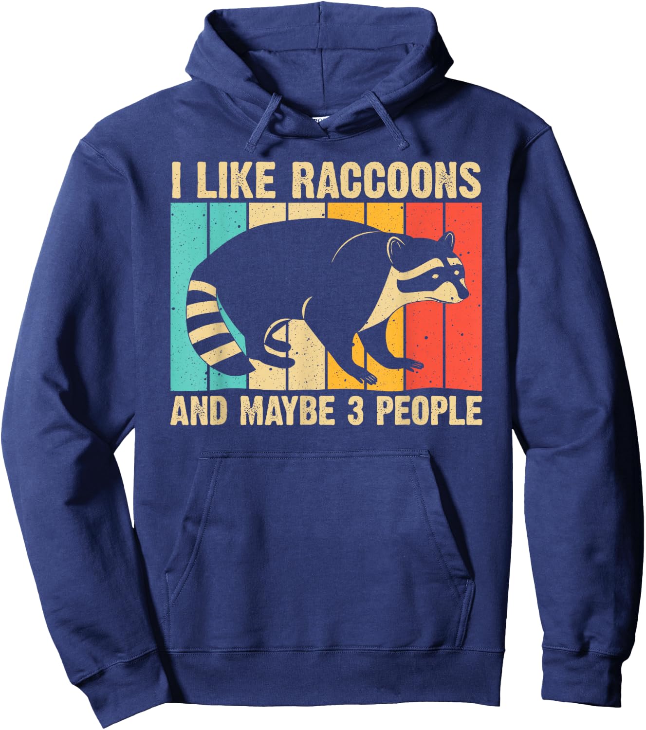 Funny Raccoon Design Women Raccoon Lover Introvert Small Hoodie - Hoodie | Navy