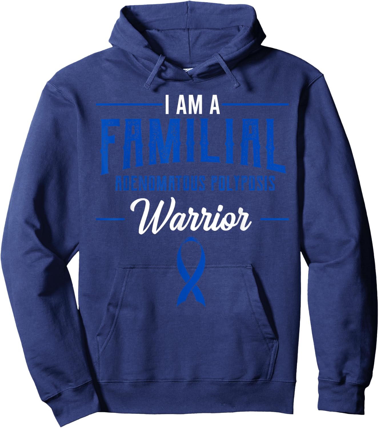 Familial Adenomatous Polyposis Warrior FAP Awareness Ribbon Hoodie - Hoodie | Navy