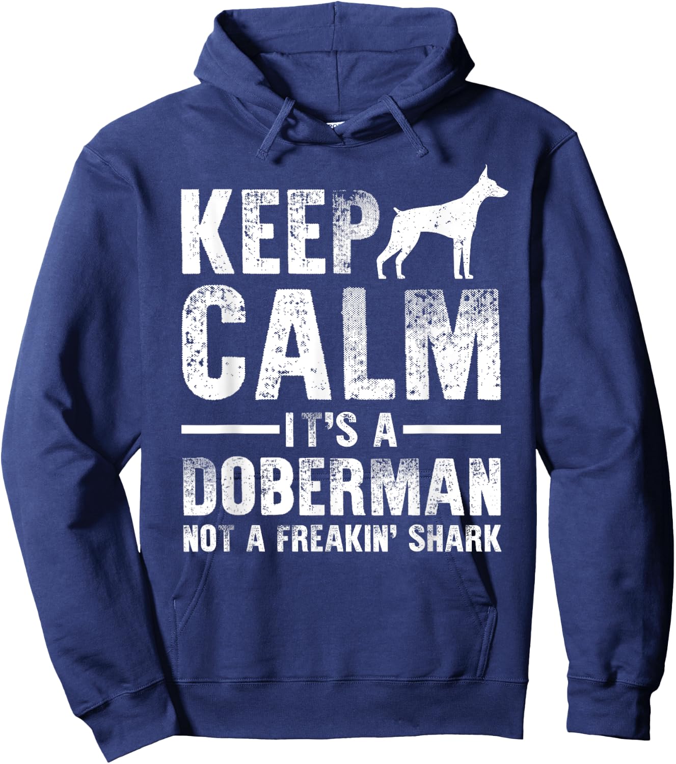 Funny Doberman Art Men Women Doberman Pinscher Dog Walker Hoodie - Hoodie | Navy