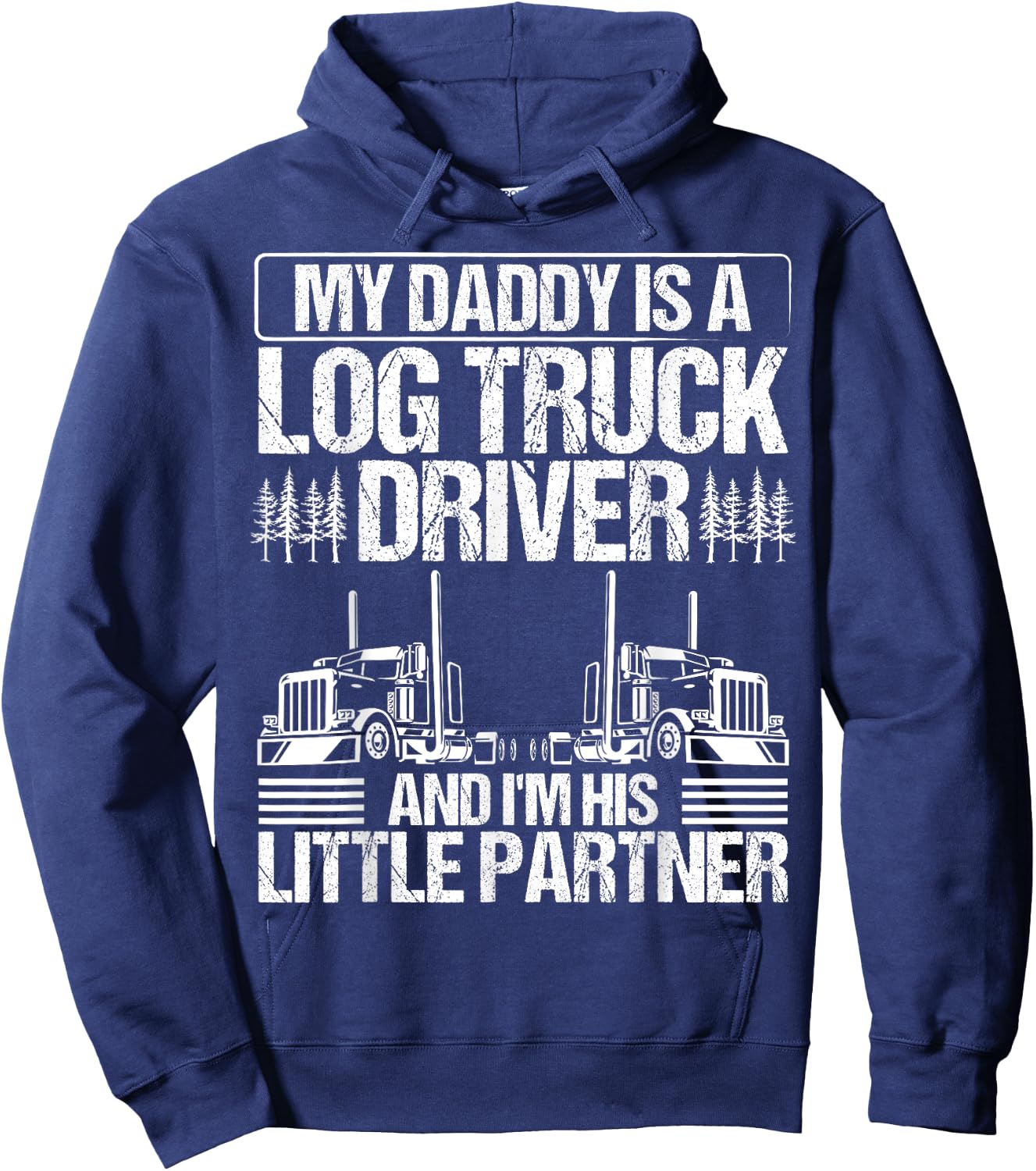 Log Trucker Essentials Log Truck Driver Log Truck Owner Hoodie - Hoodie | Navy