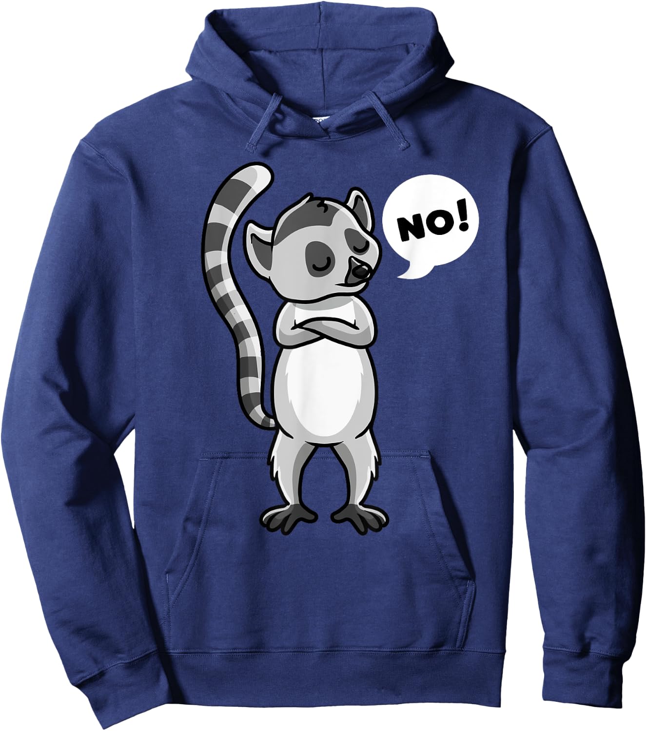 Ring-tailed Lemur Maky Hoodie - Hoodie | Navy