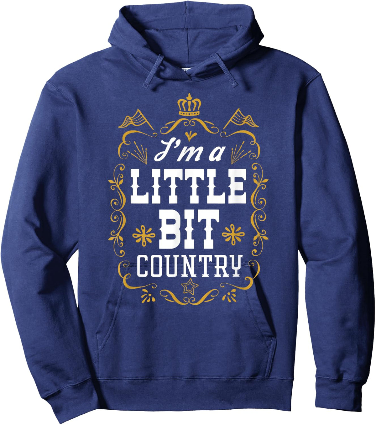 I'm A Little Bit Country Funny Country Music Hoodie - Hoodie | Navy