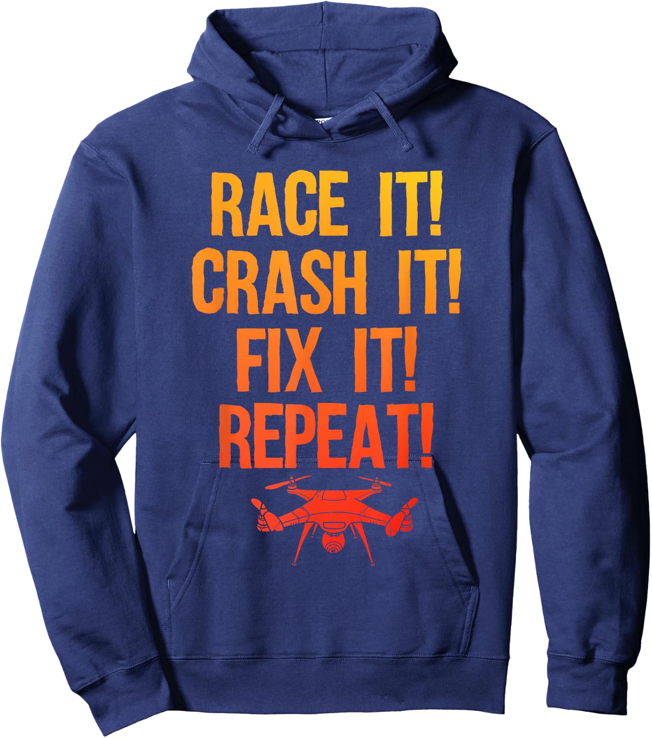 Funny Drone Art Women Boys Drone Racing Drone Pilot Hoodie - Hoodie | Navy
