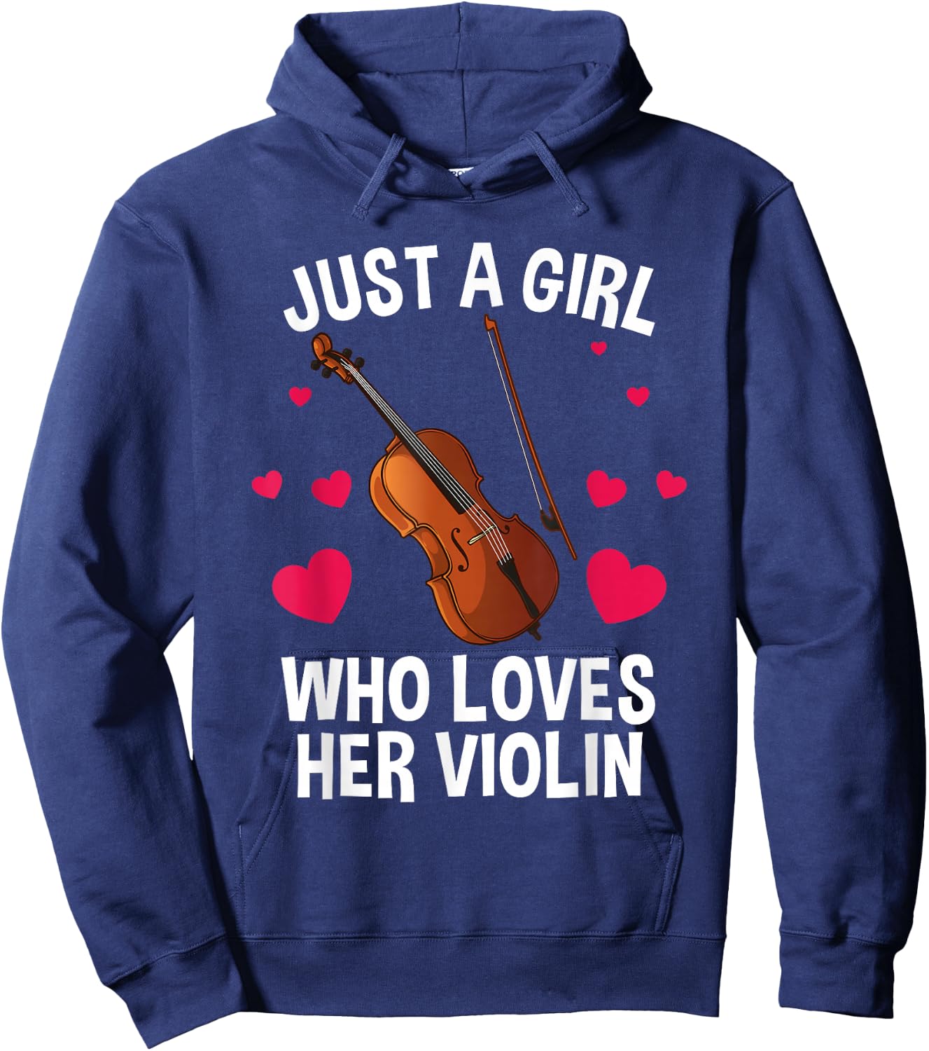 Cool Violin Girls Fiddle Music Lover Violin Player Hoodie - Hoodie | Navy