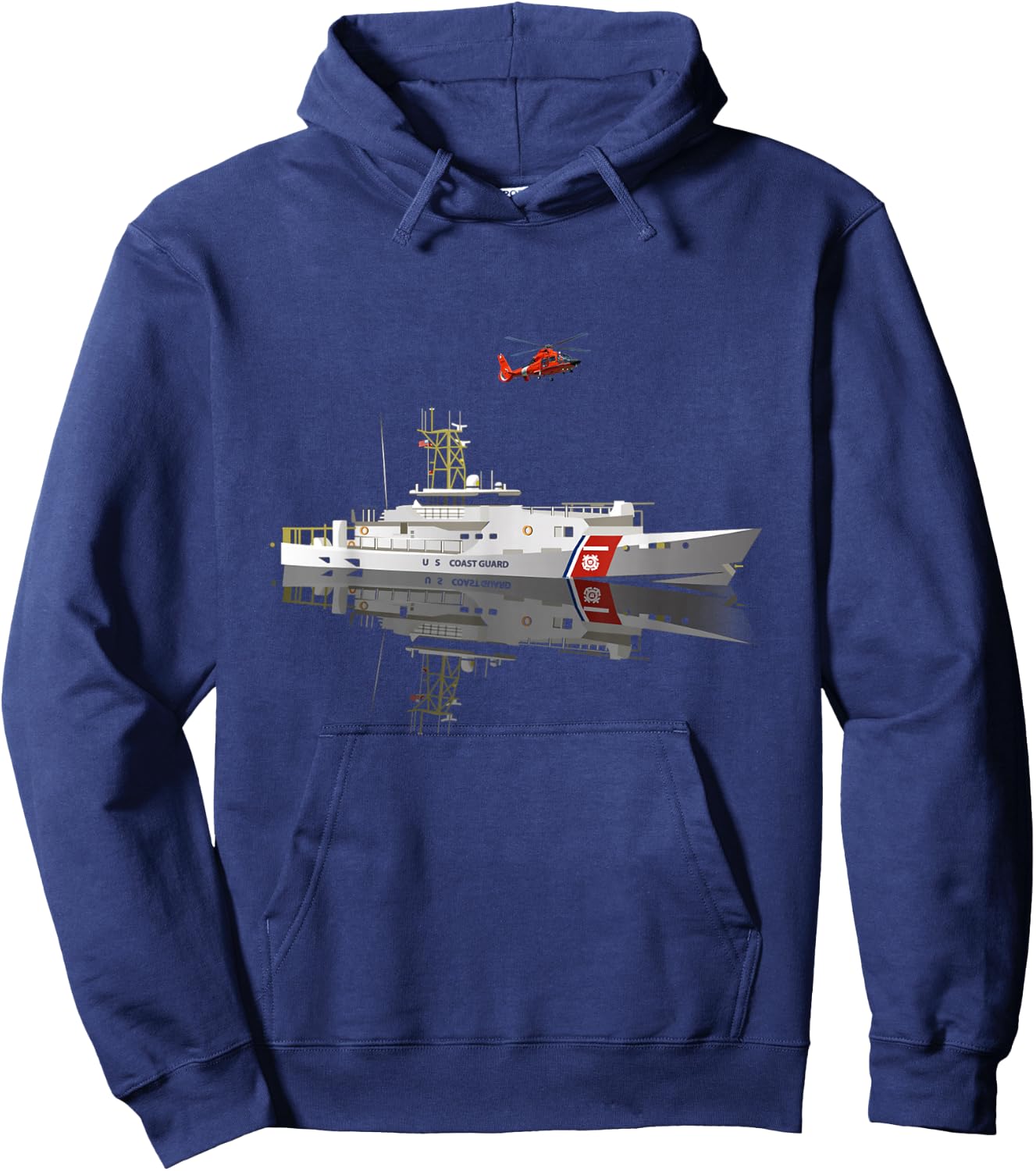 U.S Coastguard Coast Guard Veteran Flag USCG Veterans Day Hoodie - Hoodie | Navy