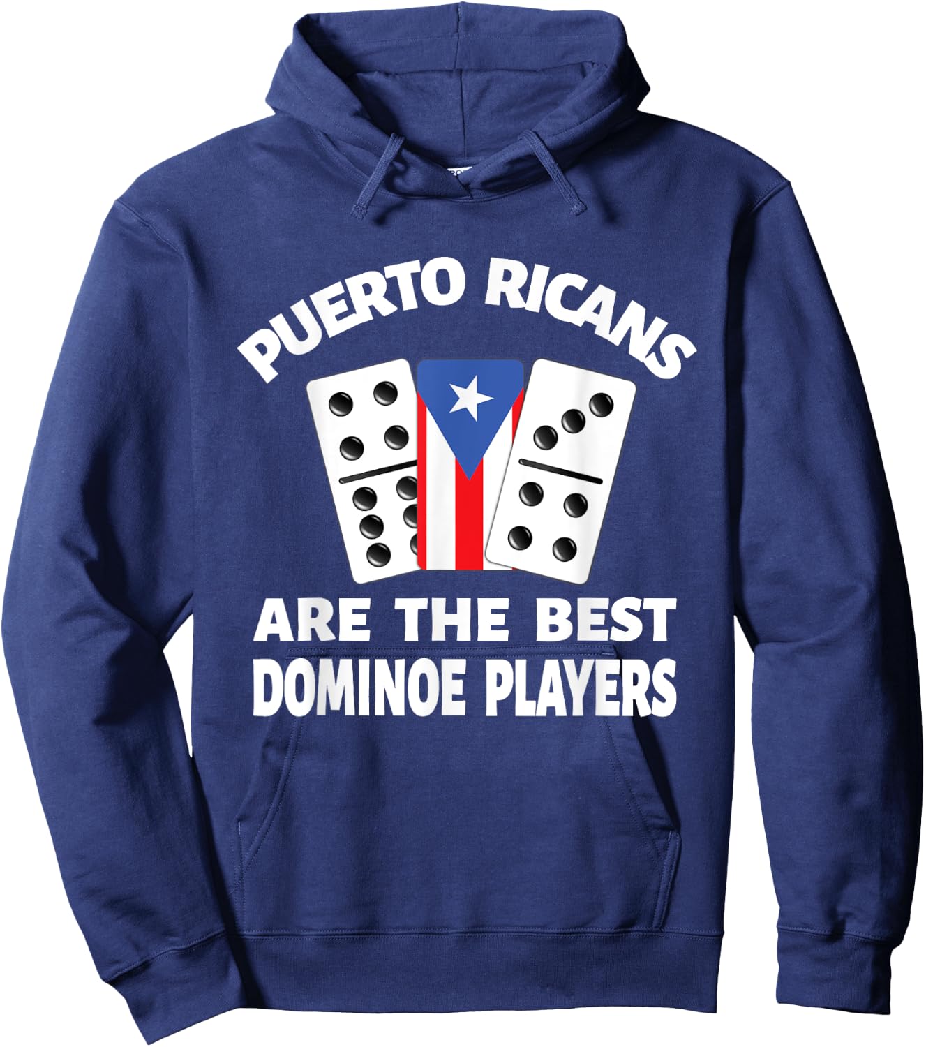 Puerto Rico Flag Domino Puerto Rican Dominoes Train Boricua Hoodie - Hoodie | Navy