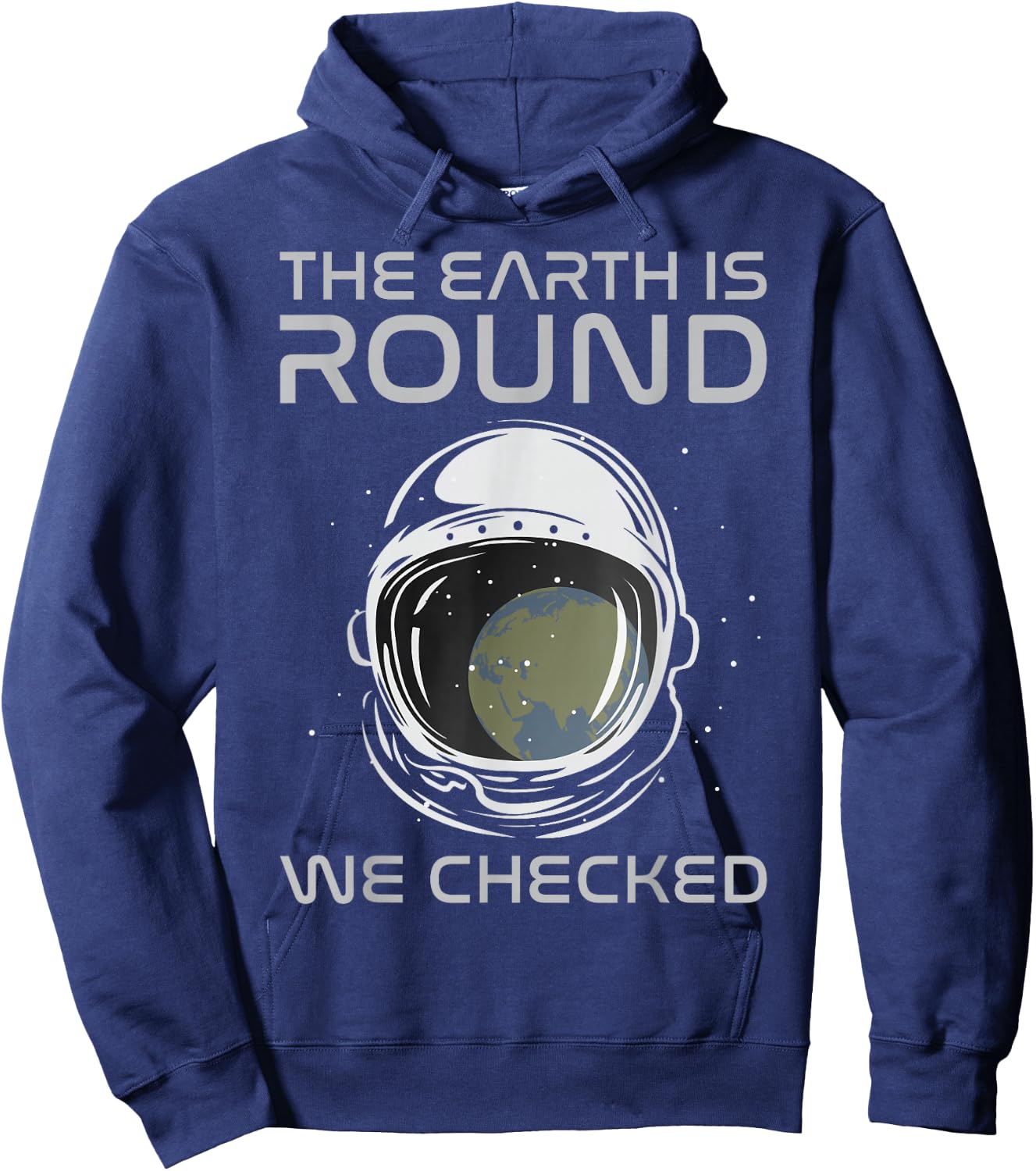 The Earth is Round We Checked Astronaut Round Earther Hoodie - Hoodie | Navy