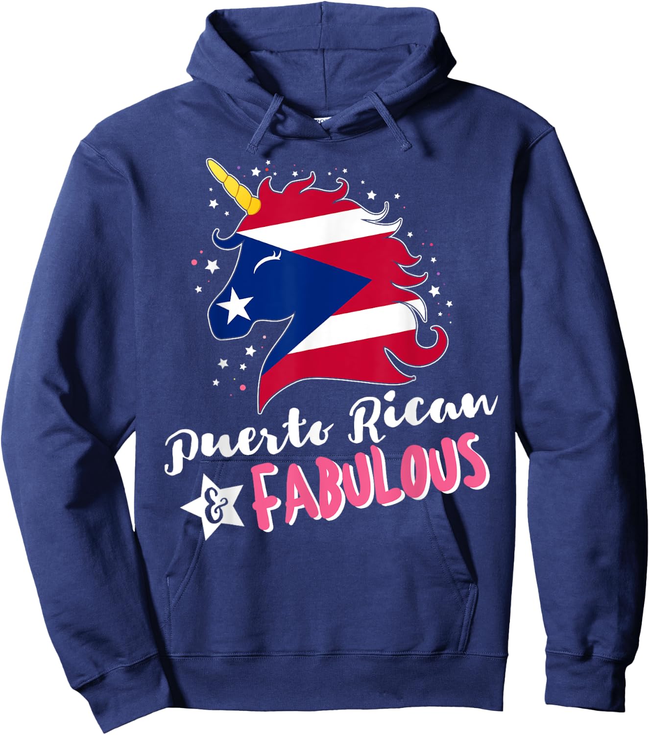 Puerto Rican Unicorn Puerto Rico Flag Hoodie - Hoodie | Navy