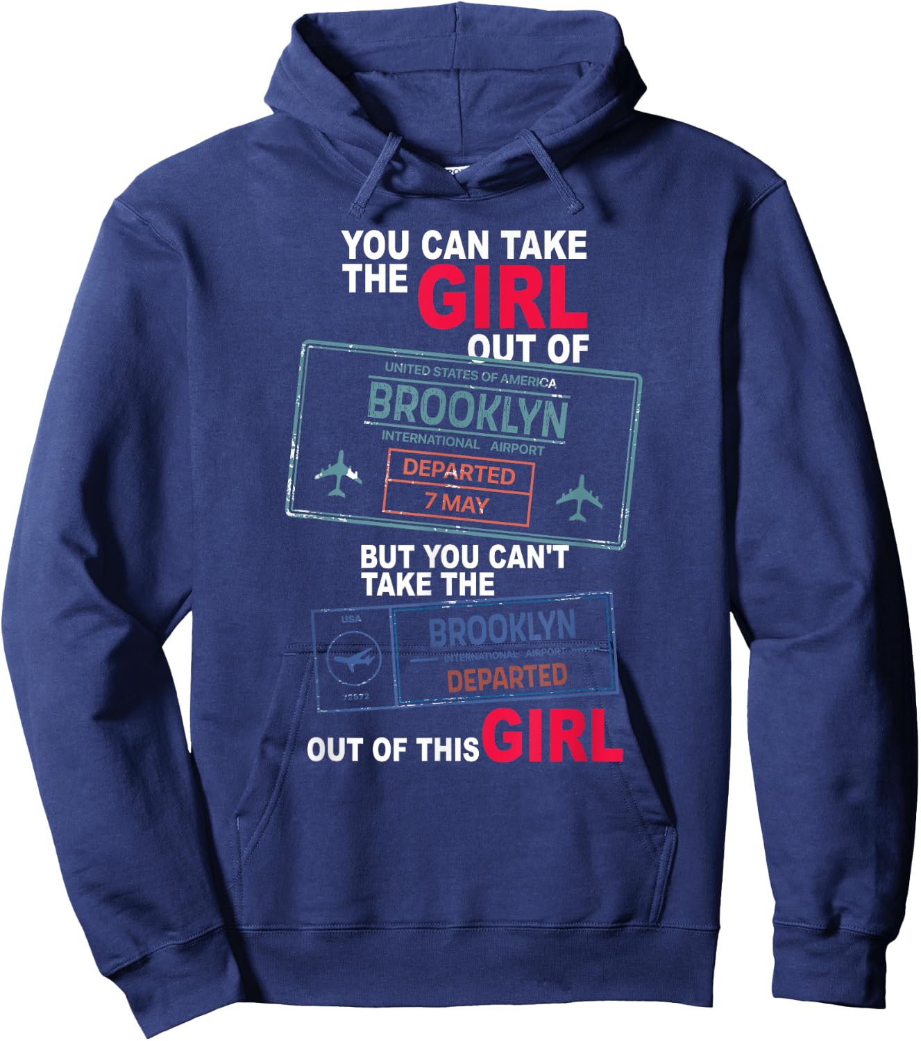 Girl From Brooklyn Hoodie - Hoodie | Navy