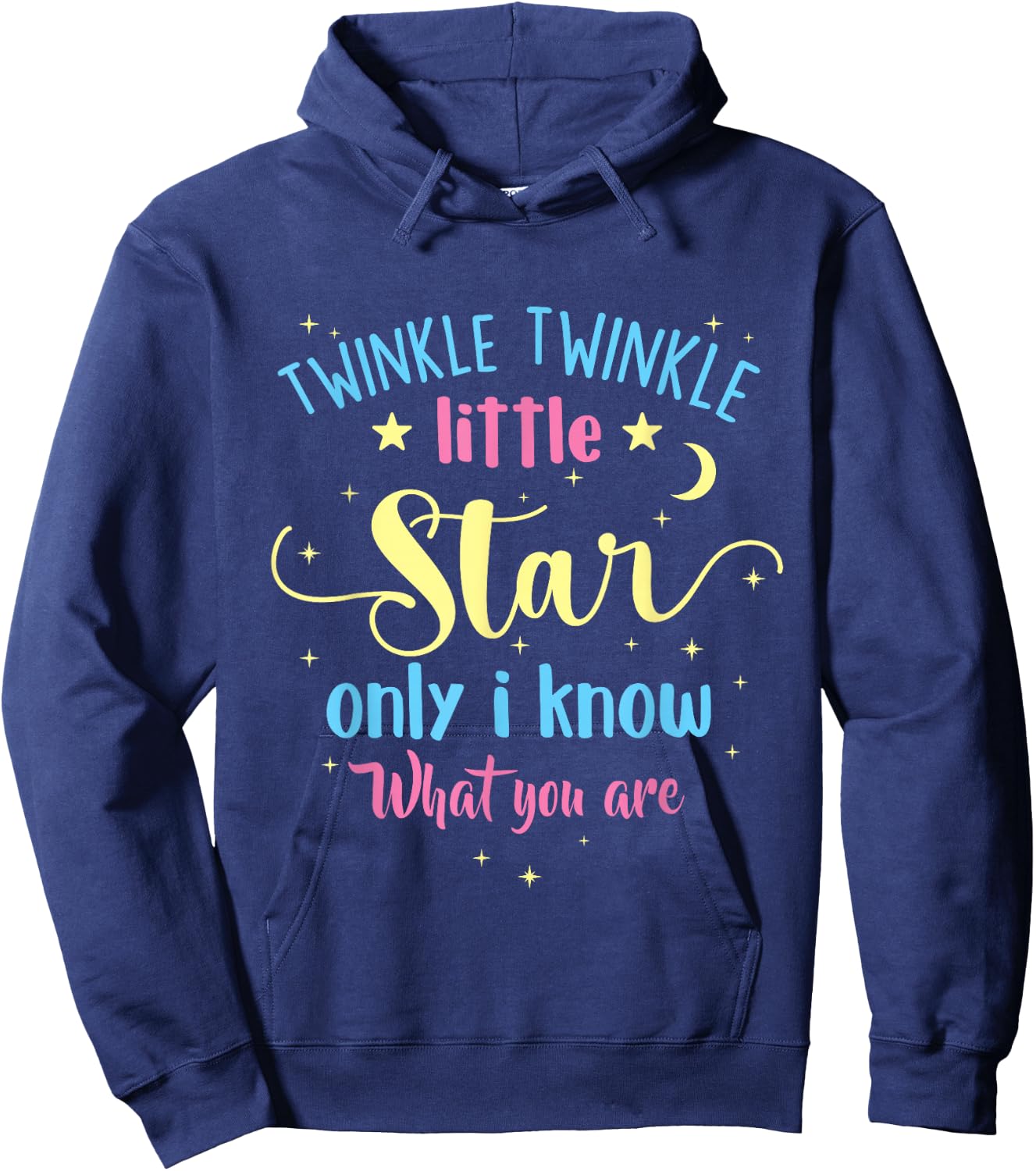 Twinkle Twinkle Little Star Gender Reveal Party Baby Shower Hoodie - Hoodie | Navy