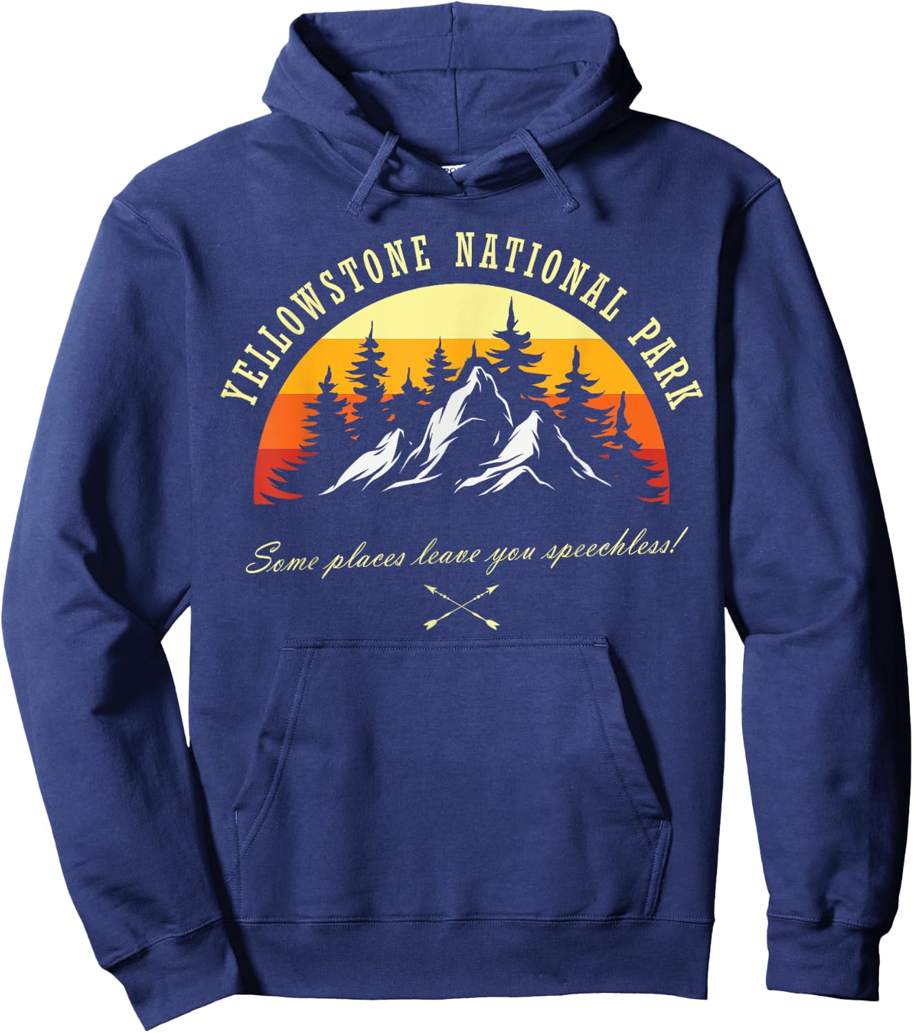 Yellow Stone National Park Hiking Men & Women Hiker Hoodie - Hoodie | Navy