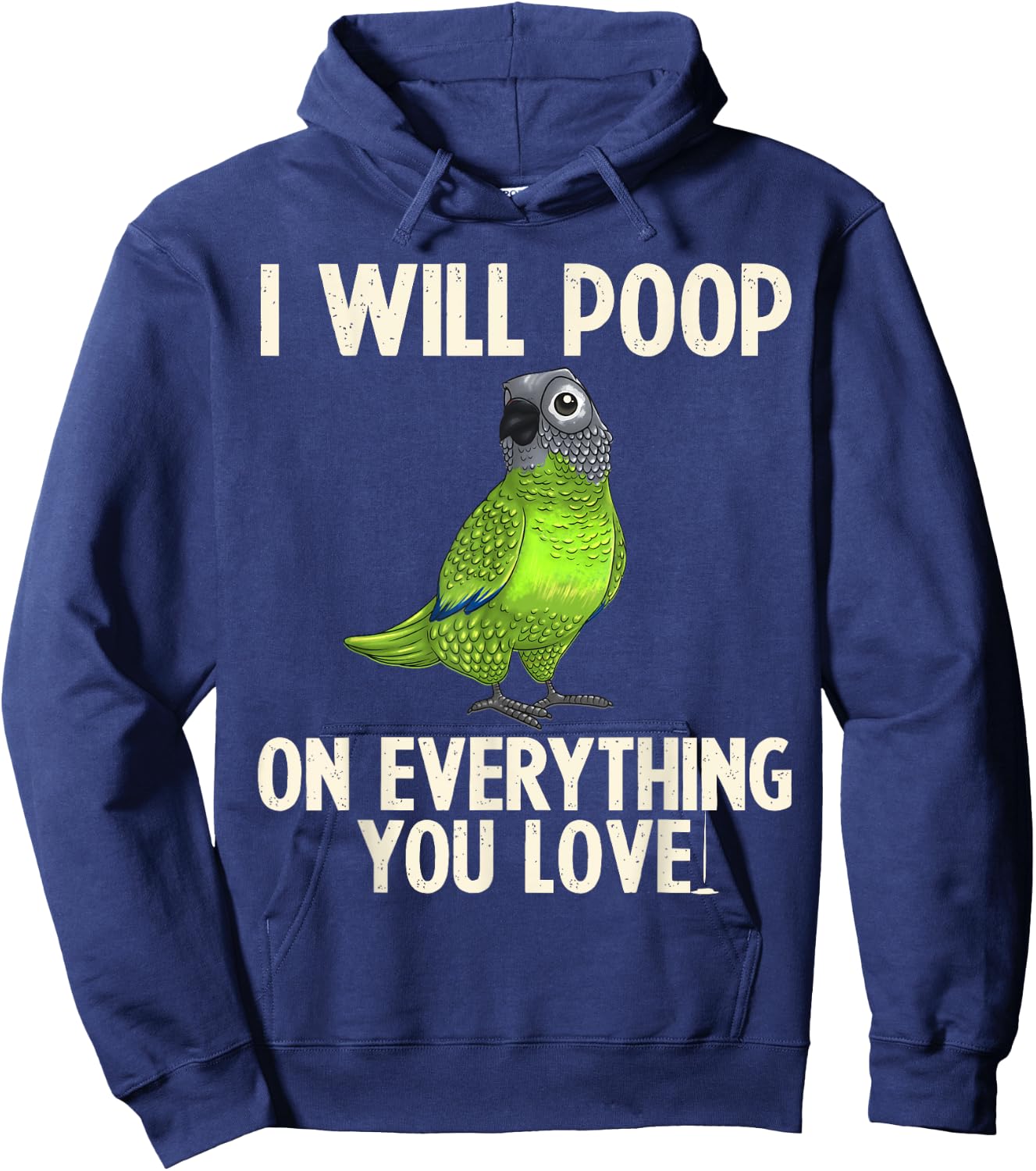 Funny Dusky Conure Design Parrot Lover Men Women Pet Bird Hoodie - Hoodie | Navy