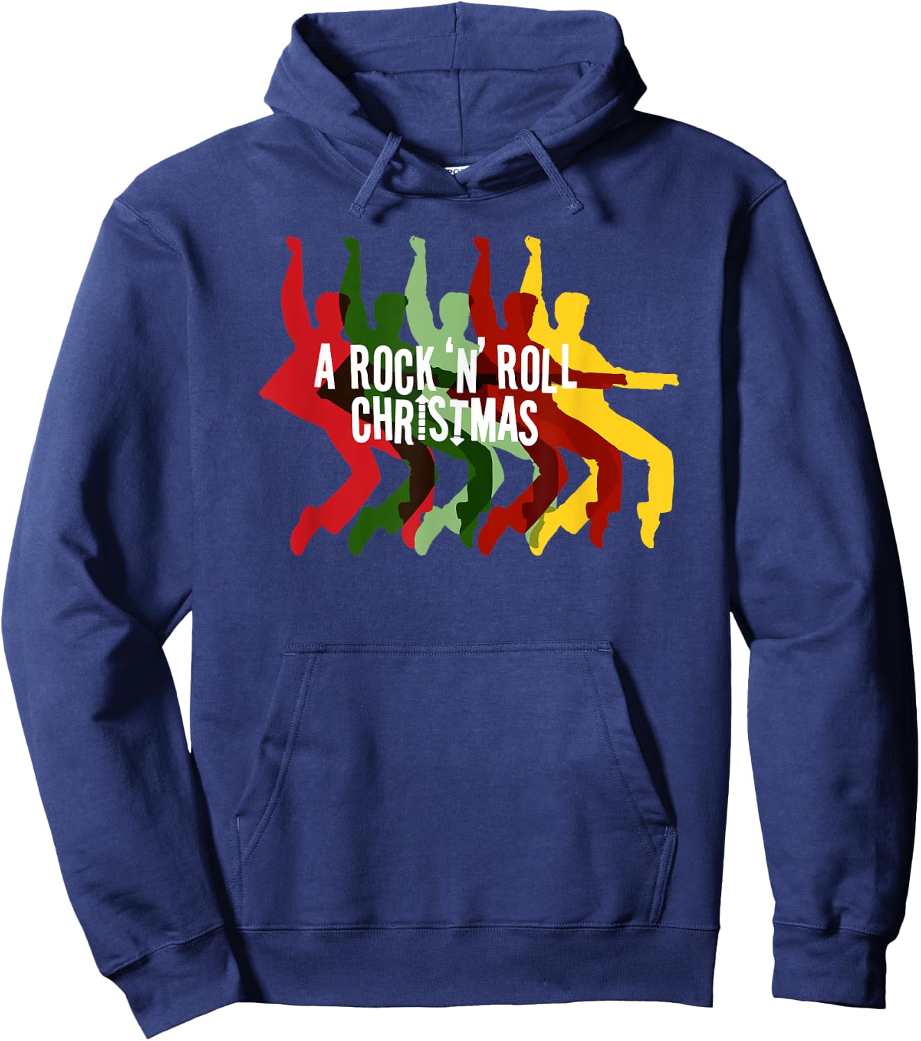 Elvis Presley Official A Rock 'N' Roll Christmas Hoodie - Hoodie | Navy