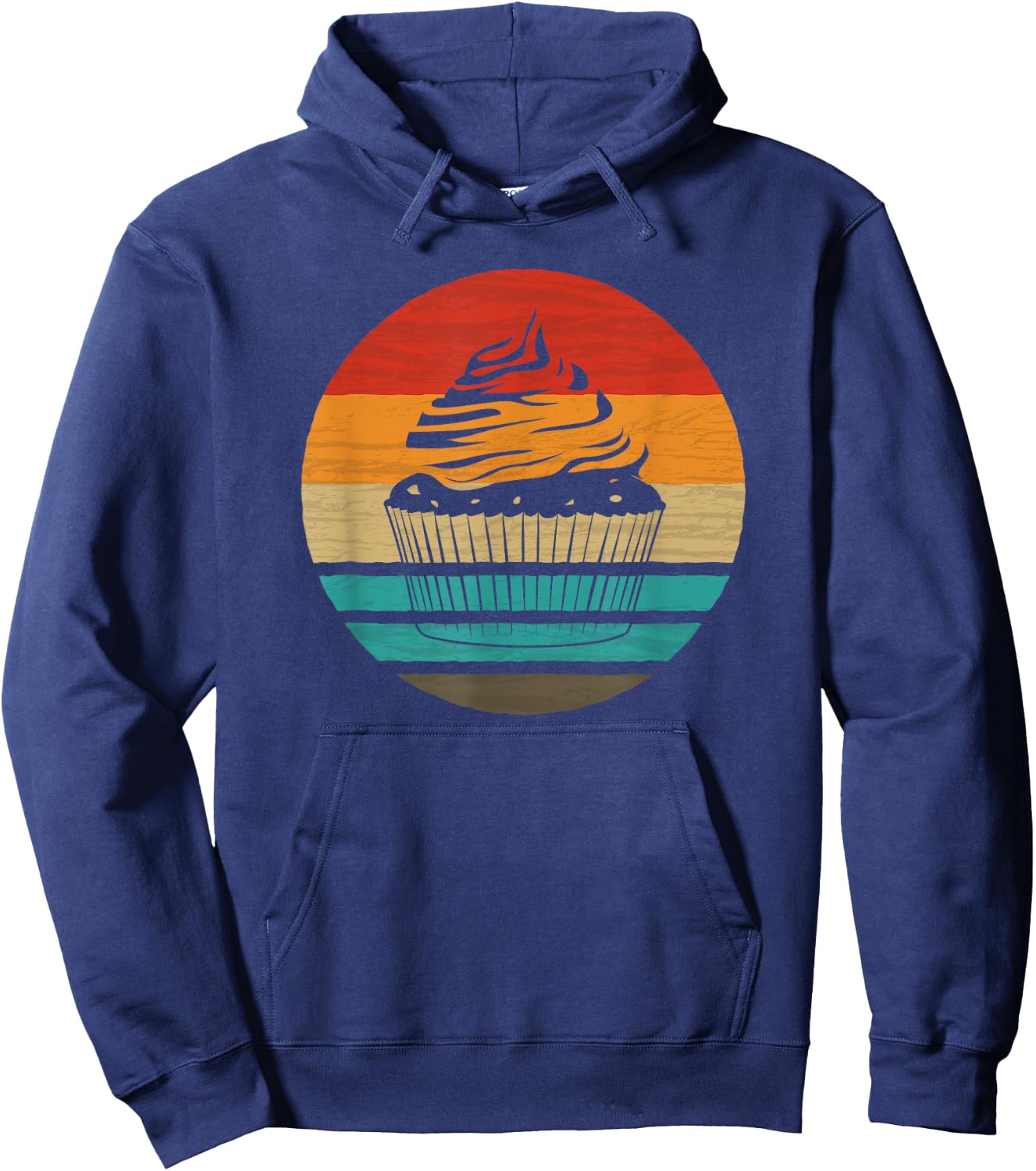 Cupcake retro style vintage Hoodie - Hoodie | Navy